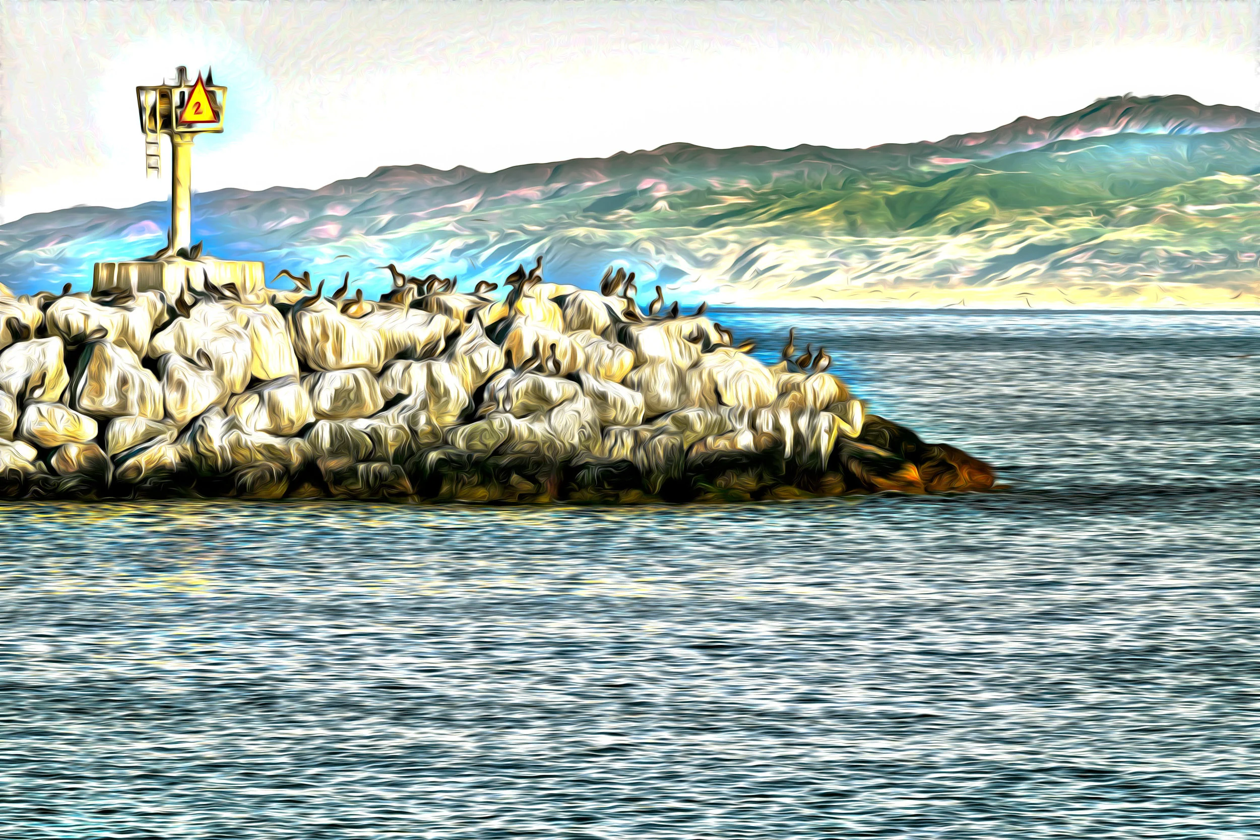 Pelican Sunbathers at Dawn