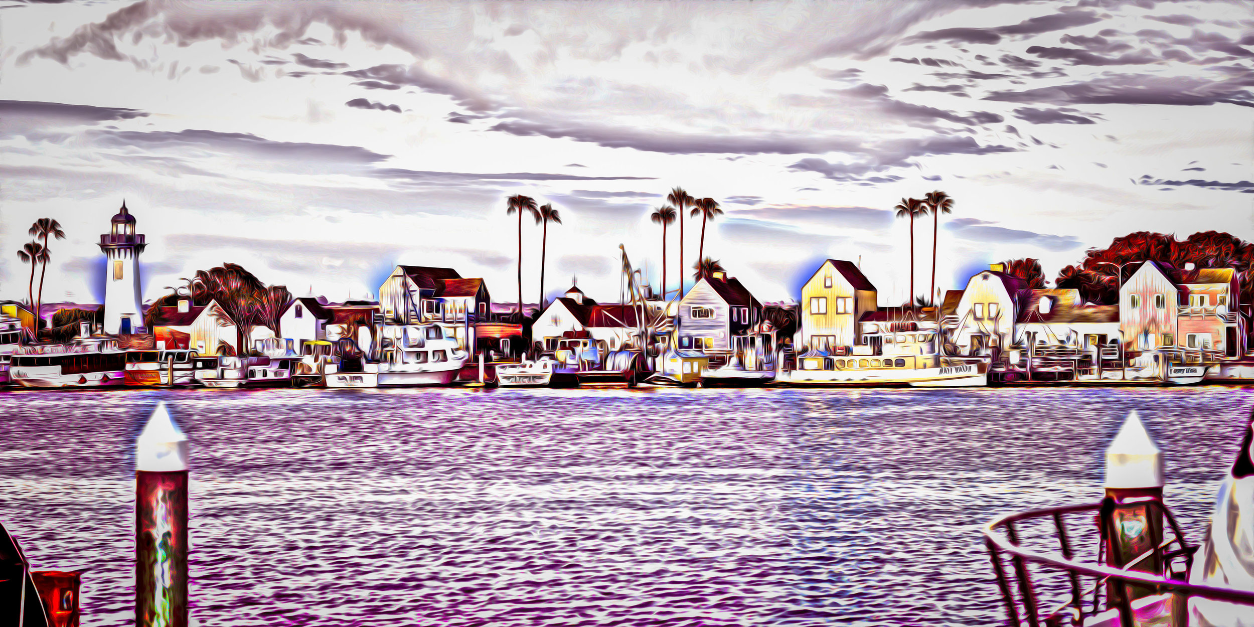 Inverted Sunset on the Pier