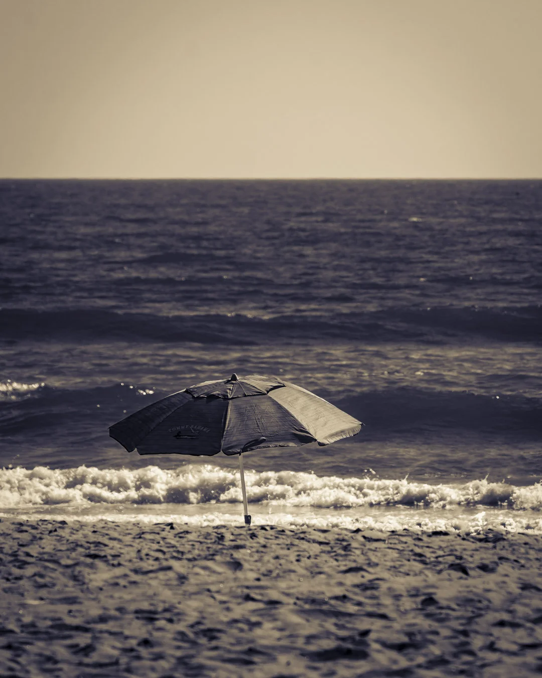 Umbrella on a Beach Monochrome.jpg