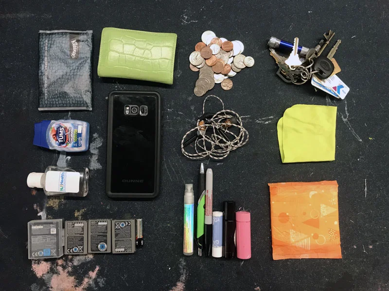 Wheelchair side bag and its contents