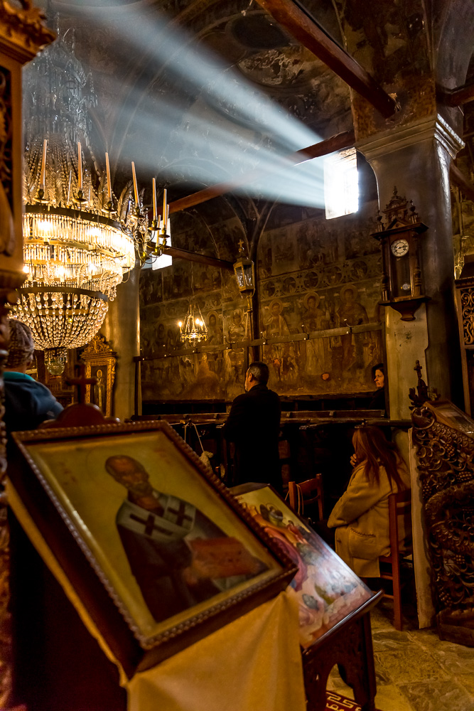 Interior detail of a church in Tzoumerka