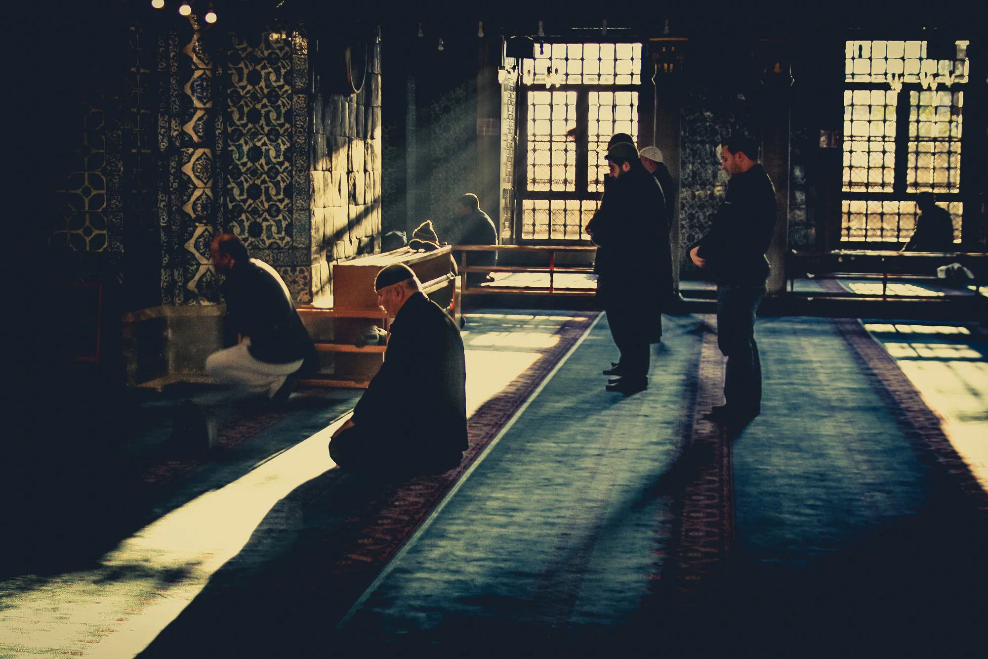 Praying at the mosque