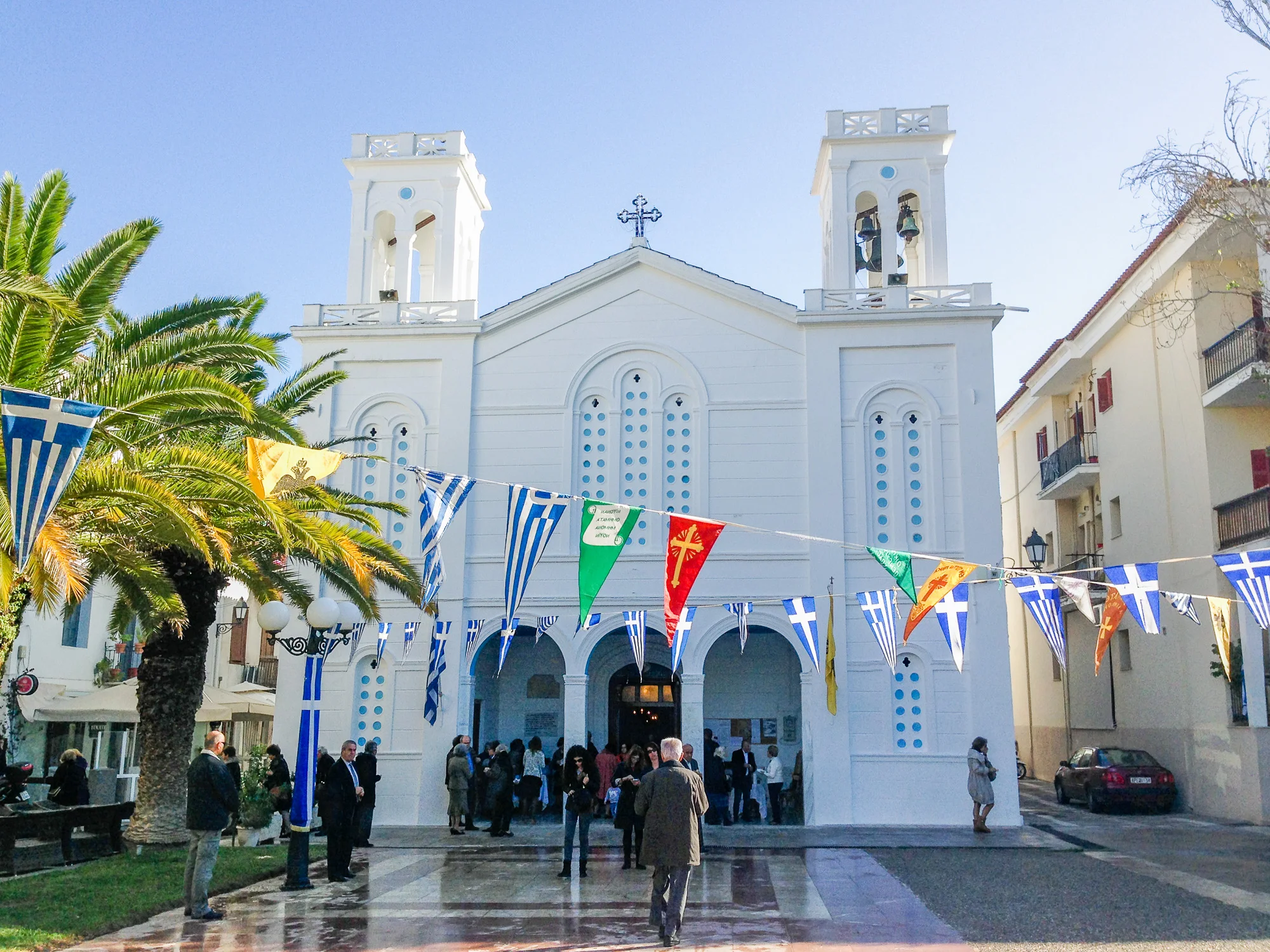 A Greek ceremony taking place in Nafplio