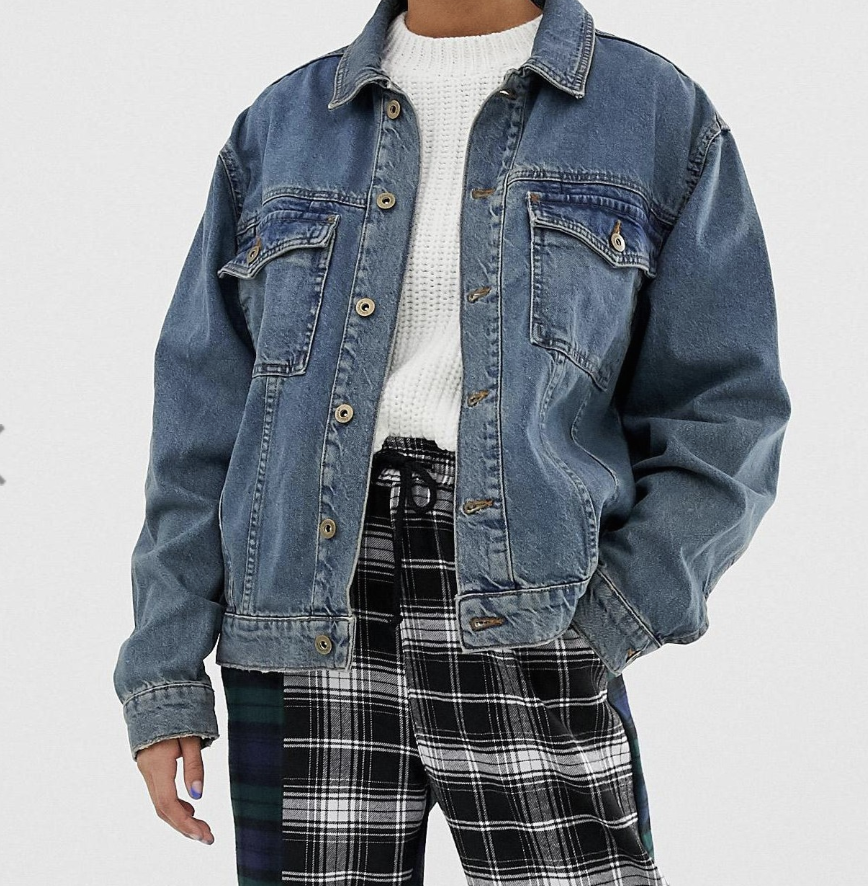 collusion oversized denim jacket