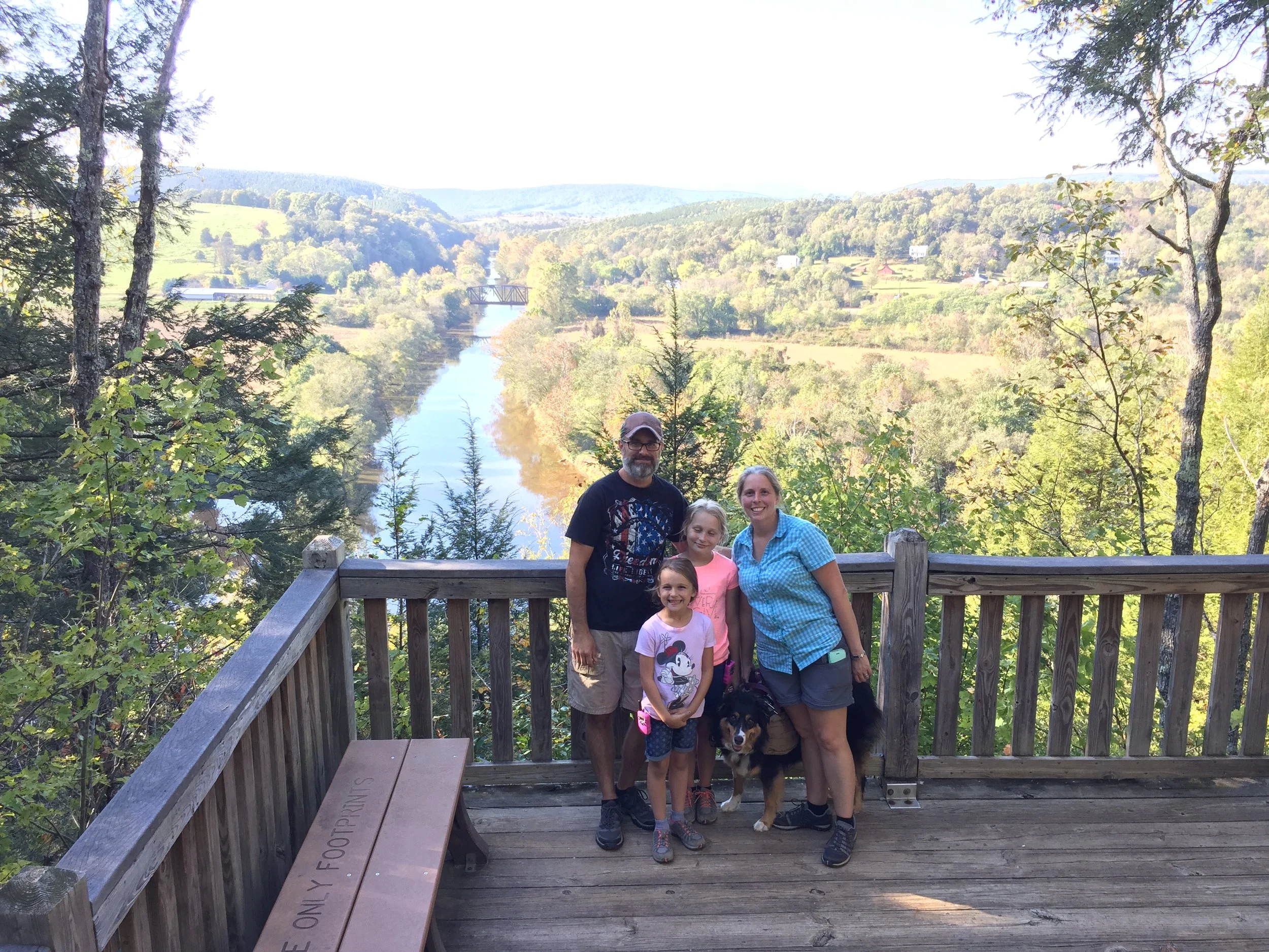 Family photo at the Tye River Overlook