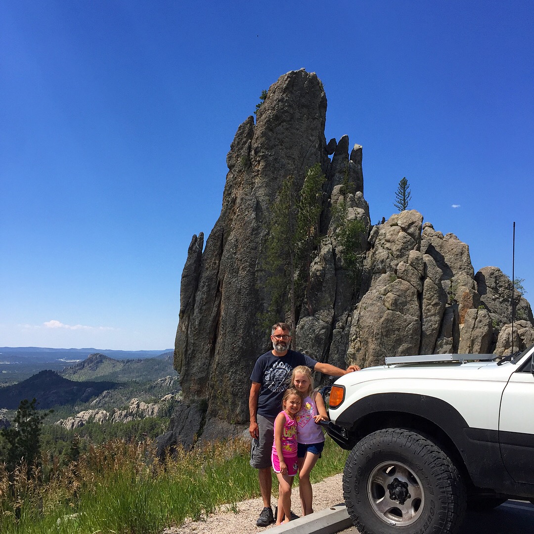  Taking some time at an overlook on Needles Highway. 