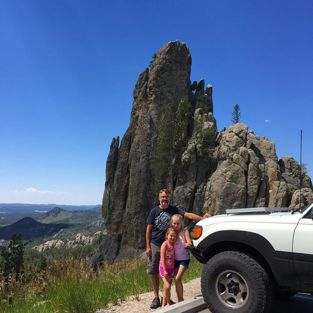 Taking some time at an overlook on Needles Highway.