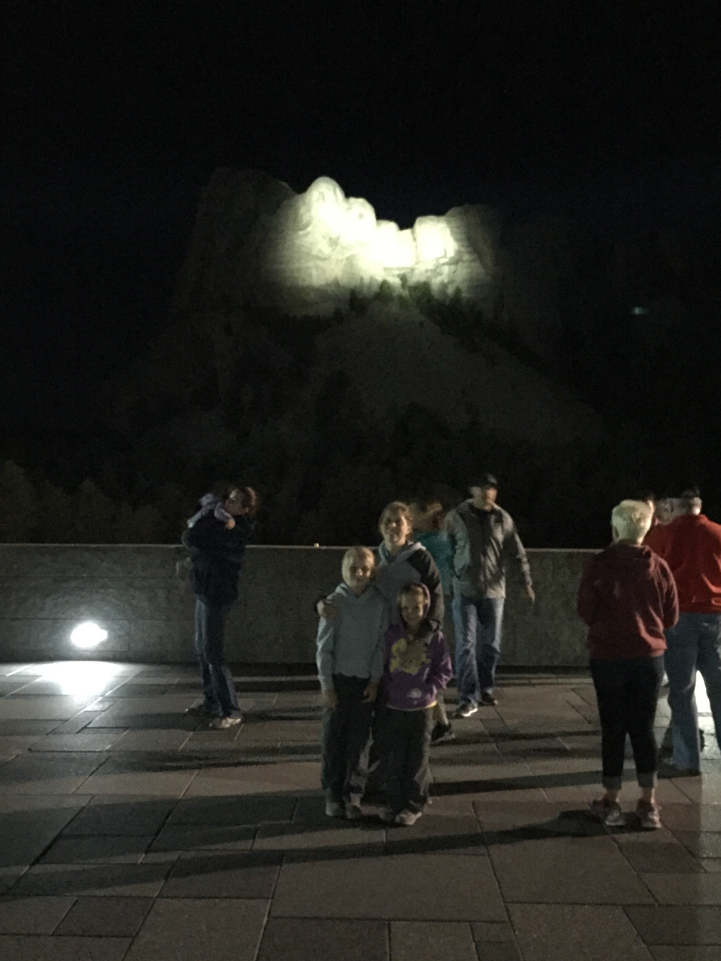  First time with our children at Mt. Rushmore. Jennifer and I had never seen it at night. What an amazing experience! 