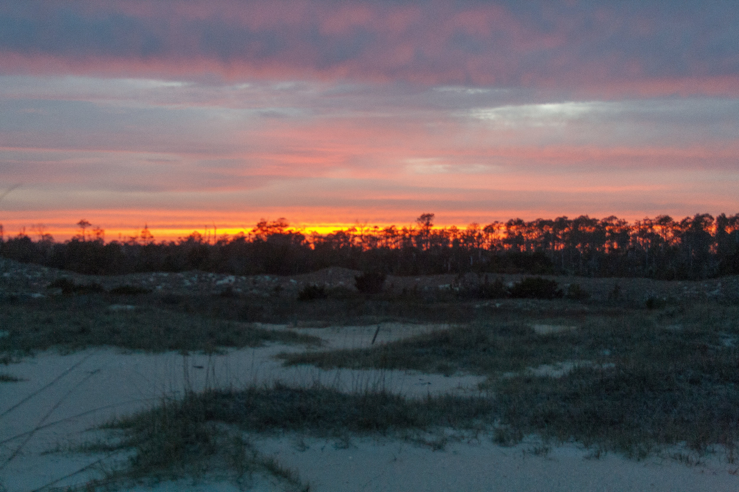  Sunset on South Core Island (Cape Lookout). 