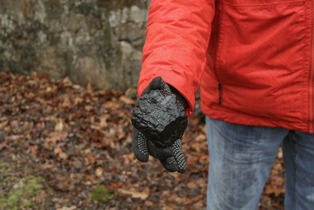  Chunk of coal at the Nuttalburg Mine 