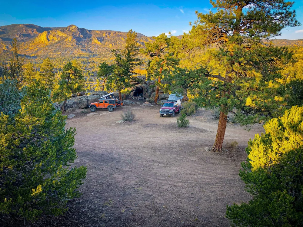 Camp outside of Buena Vista, Co