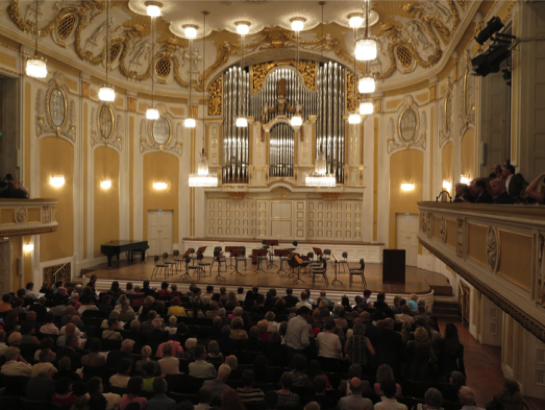  The beautiful Grosser Saal of the Stiftung Mozarteum Salzburg ... 