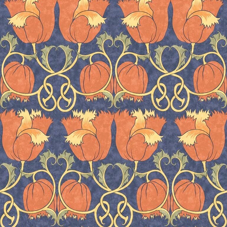 Some inspiration today: I love the work of Charles Voysey (1857&ndash;1941). He was an English architect and furniture and textile designer. His patterns were something else. This particular textile design was created in 1888. 

#inspiration #charles