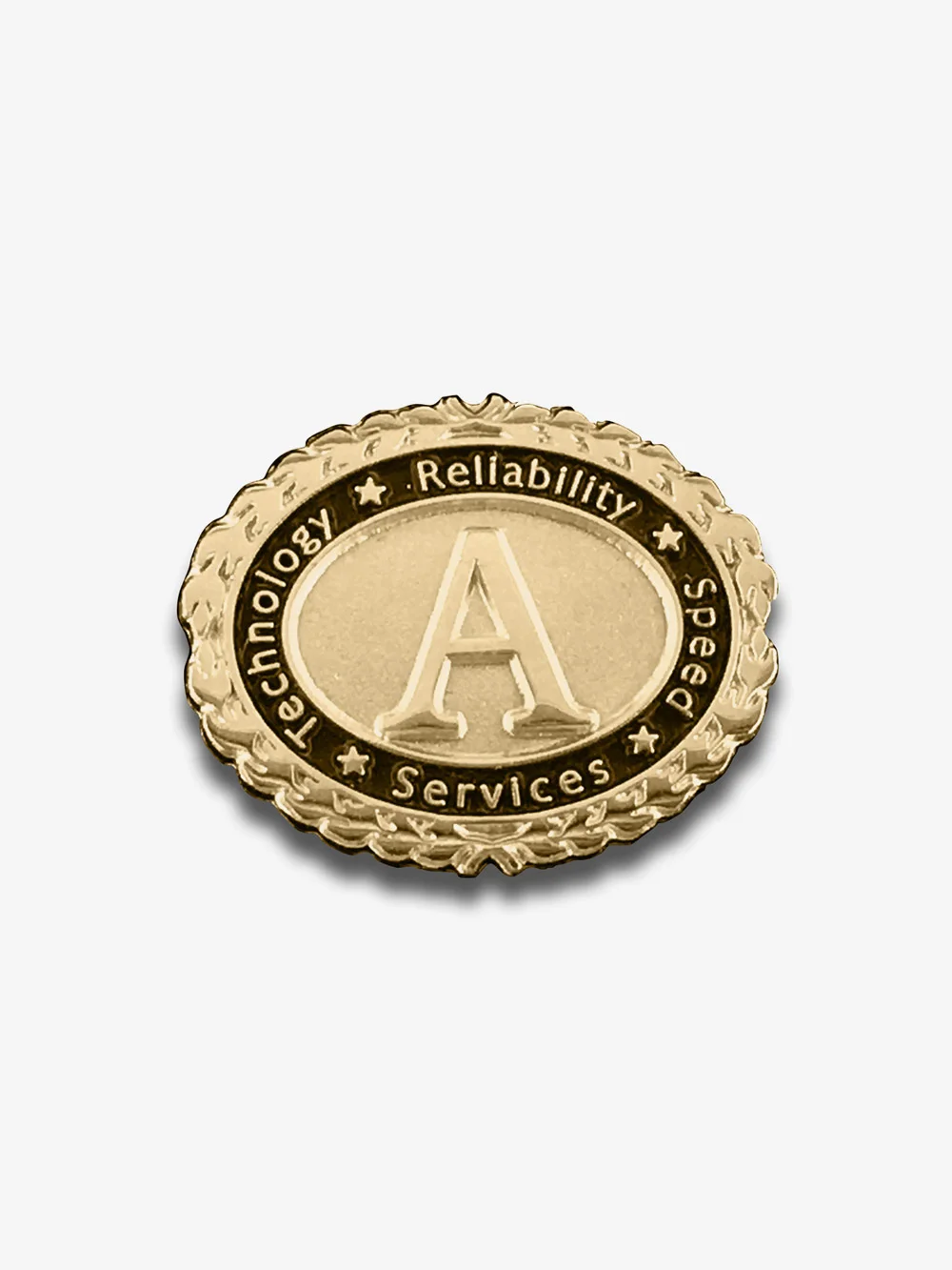 Gold plate lapel pin with enamel 