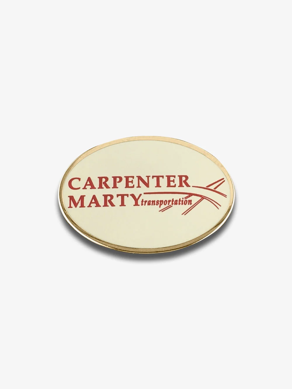 Screened lapel pin with epoxy dome
