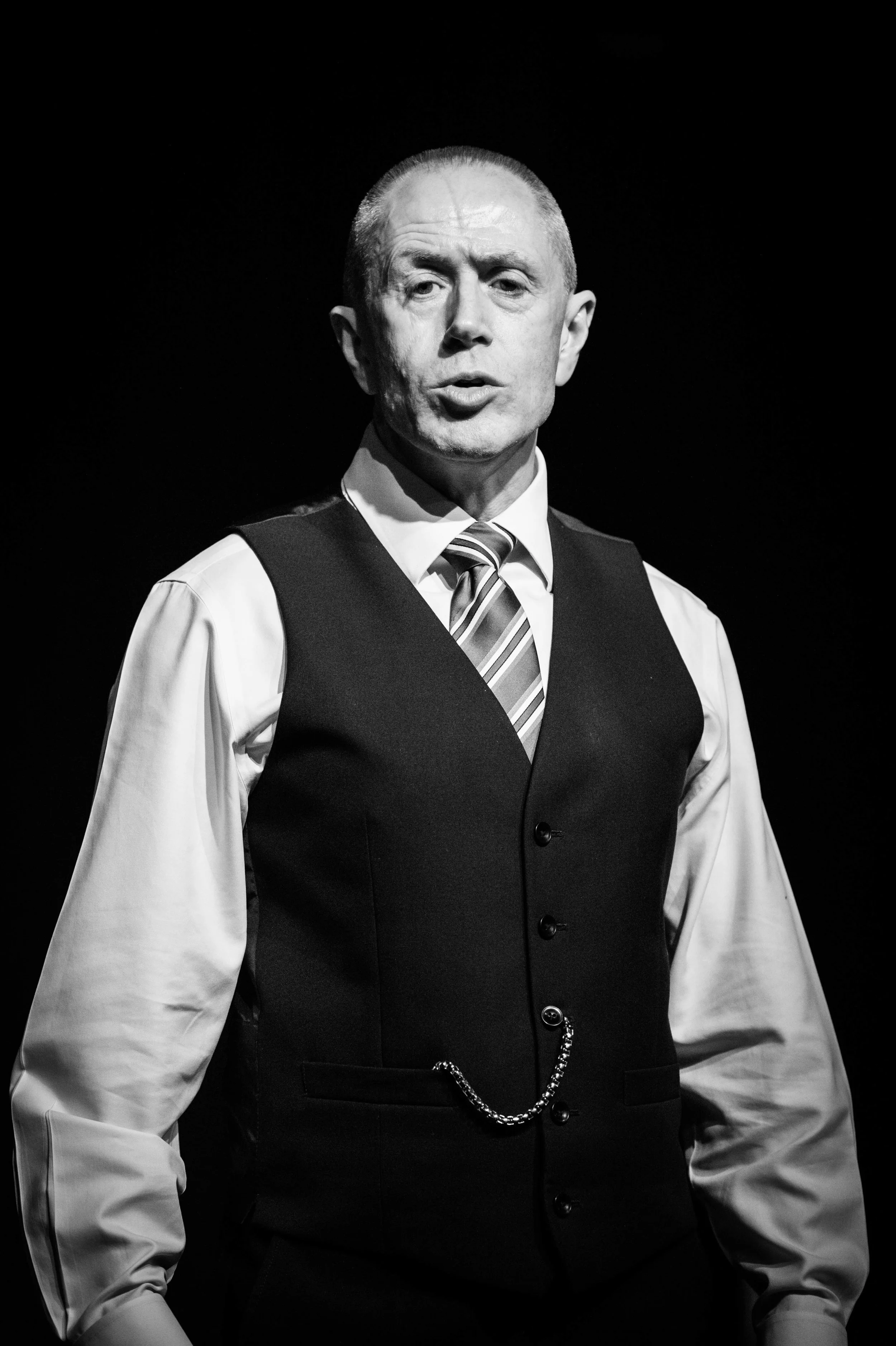 Bob on stage at The Case as Edgar Harris - © Andrew Smith