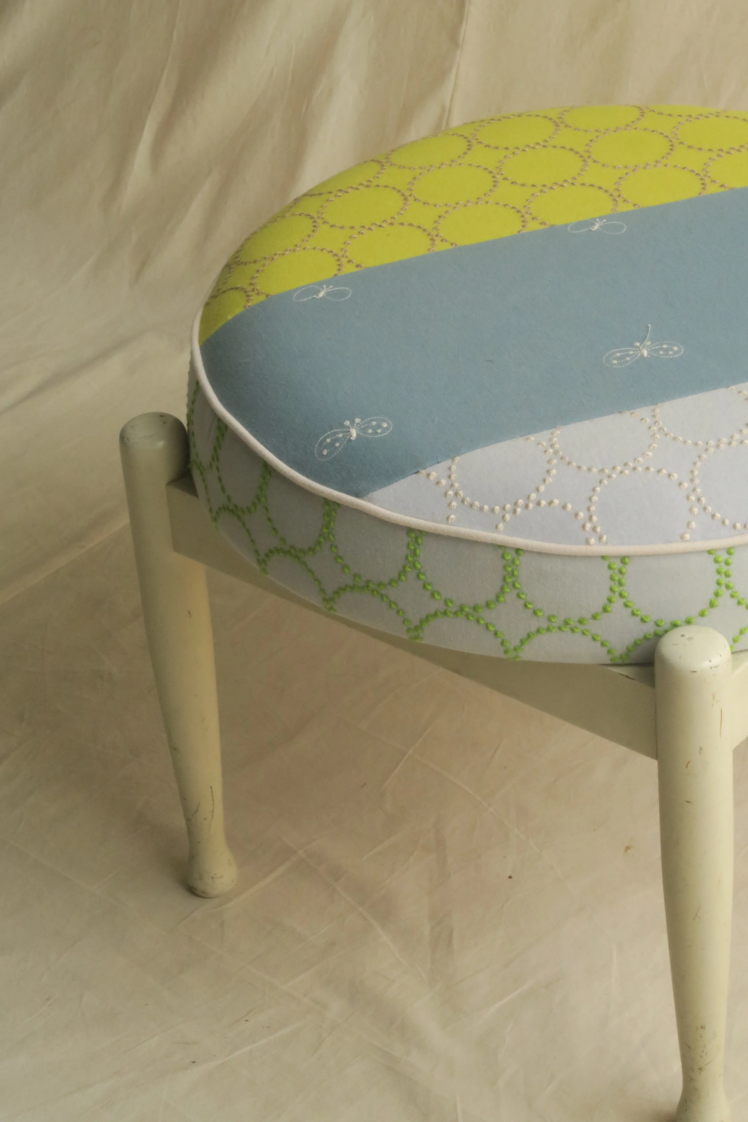 patchwork stool with minä perhonen dop