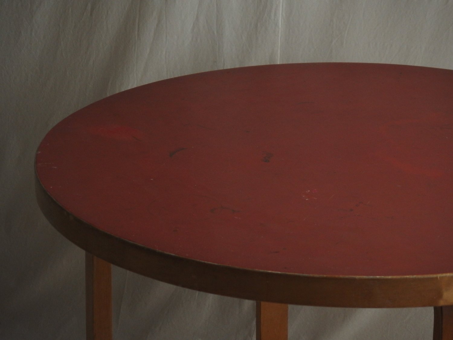 alvar aalto 50's 90a table red linoleum top — Ph.D.