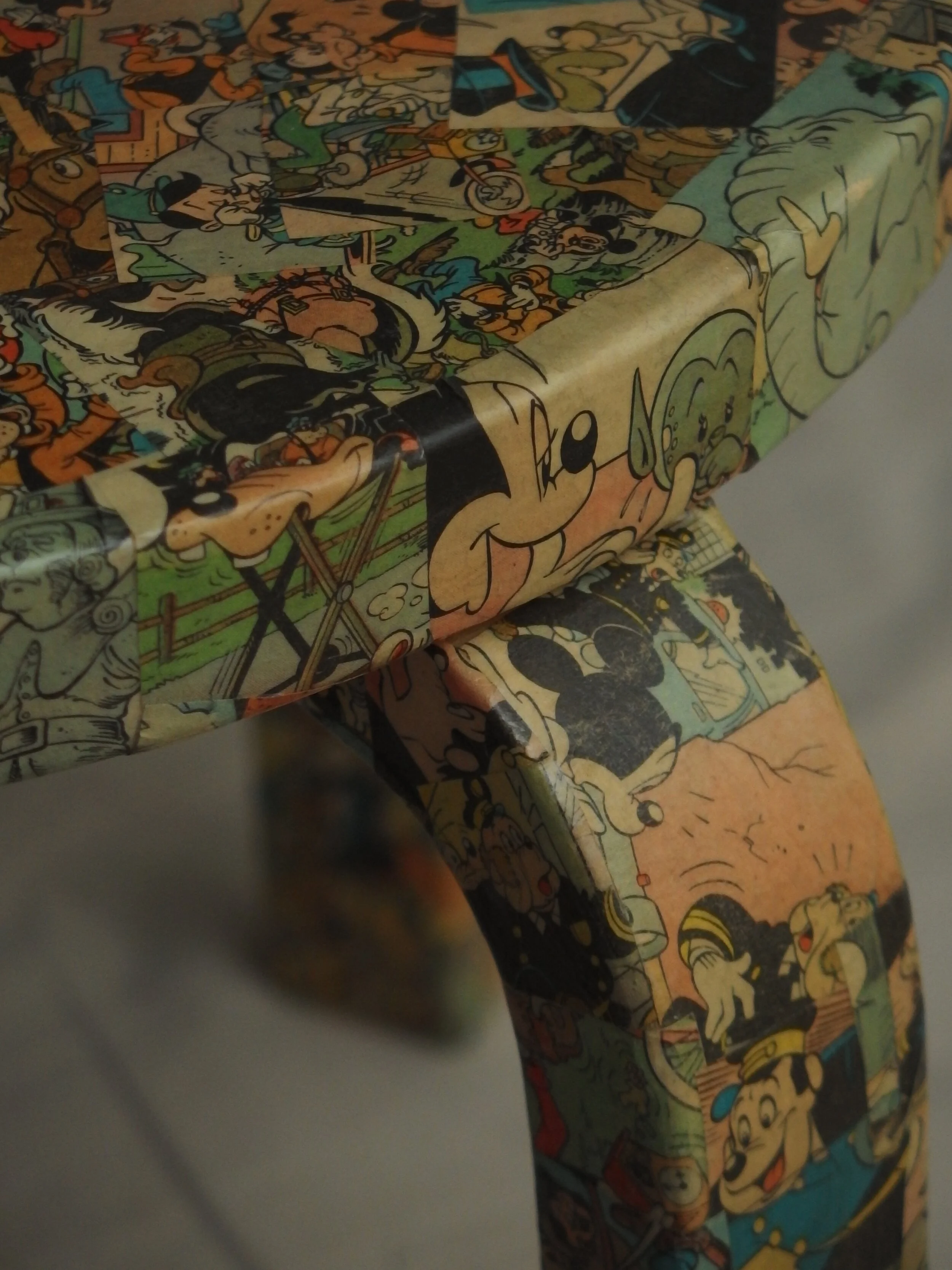 alvar aalto chair65 collaged Mickey and Friends