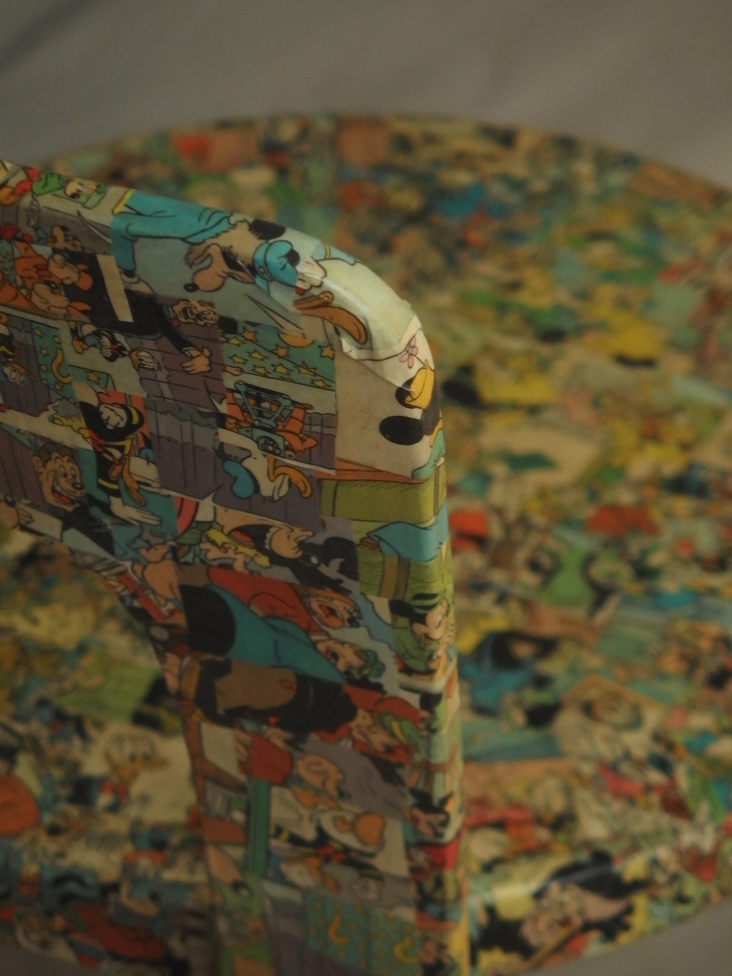 alvar aalto chair65 collaged Mickey and Friends