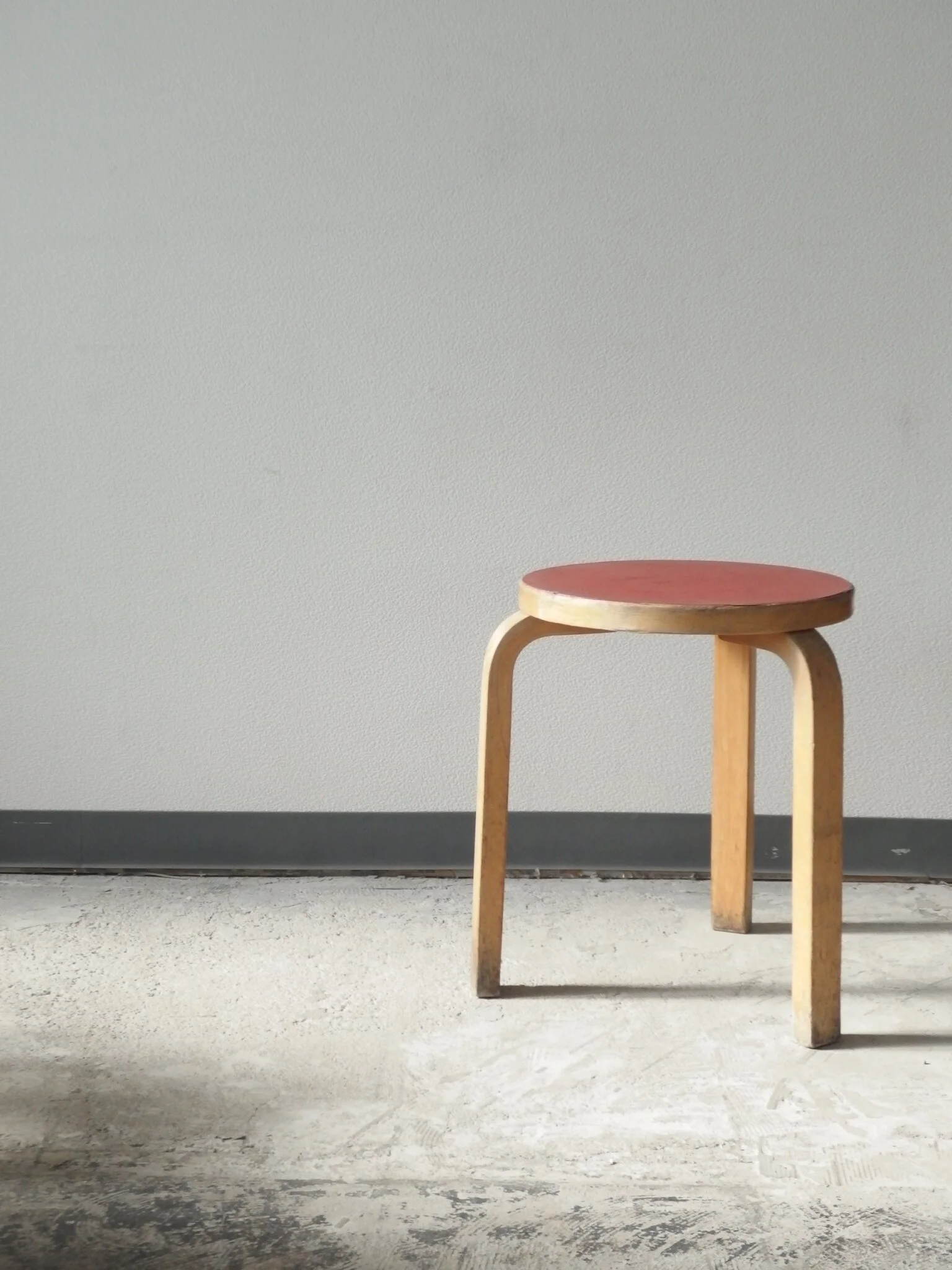 50's alvar aalto stool60 red linoleum