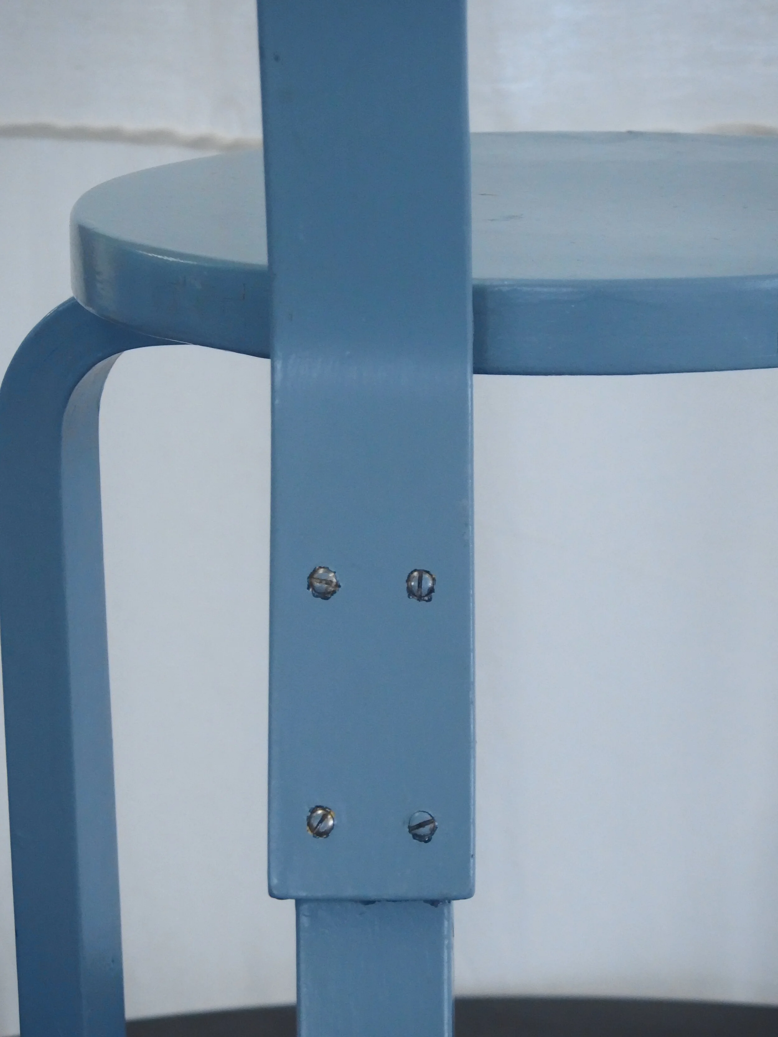 1930’s alvar aalto chair65 painted skyblue
