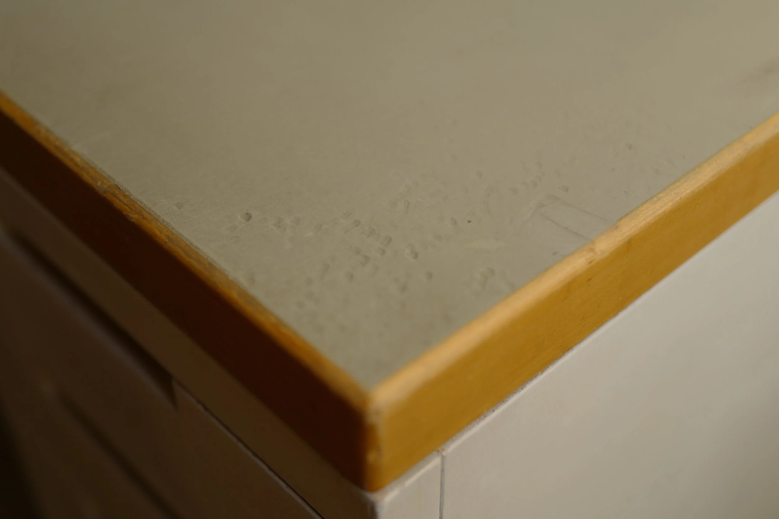 アアルト　グレー　リノリュウム　デスク