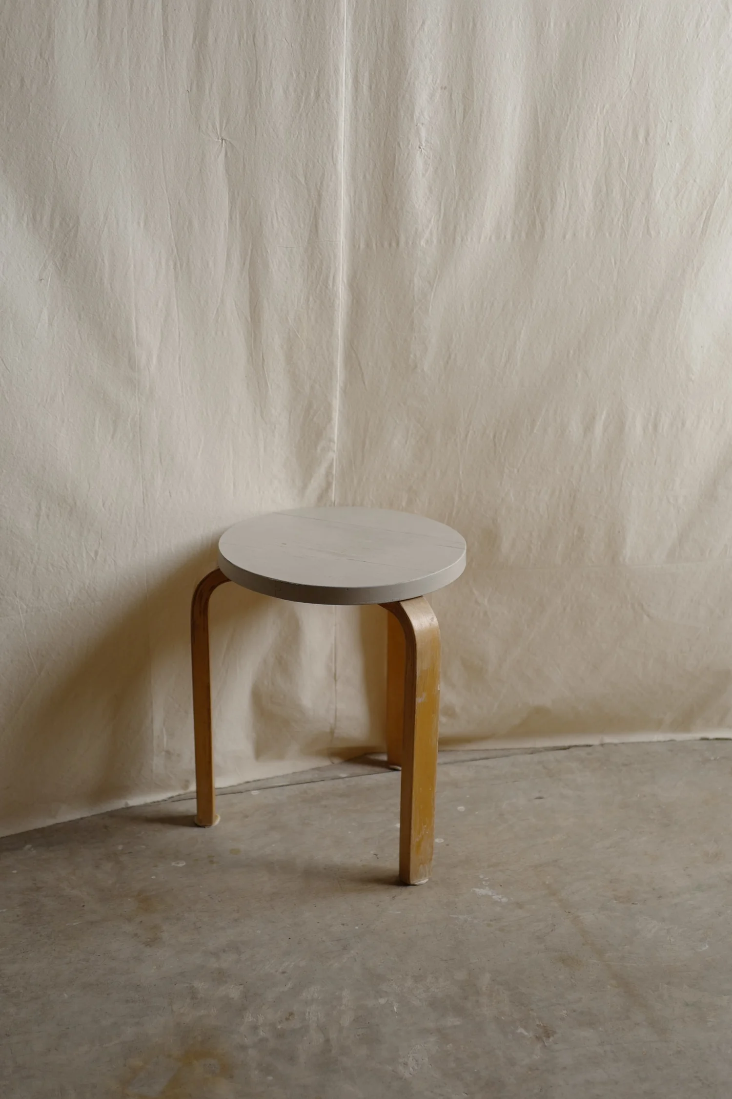 alvar aalto 50's stool 60 painted gray — Ph.D.