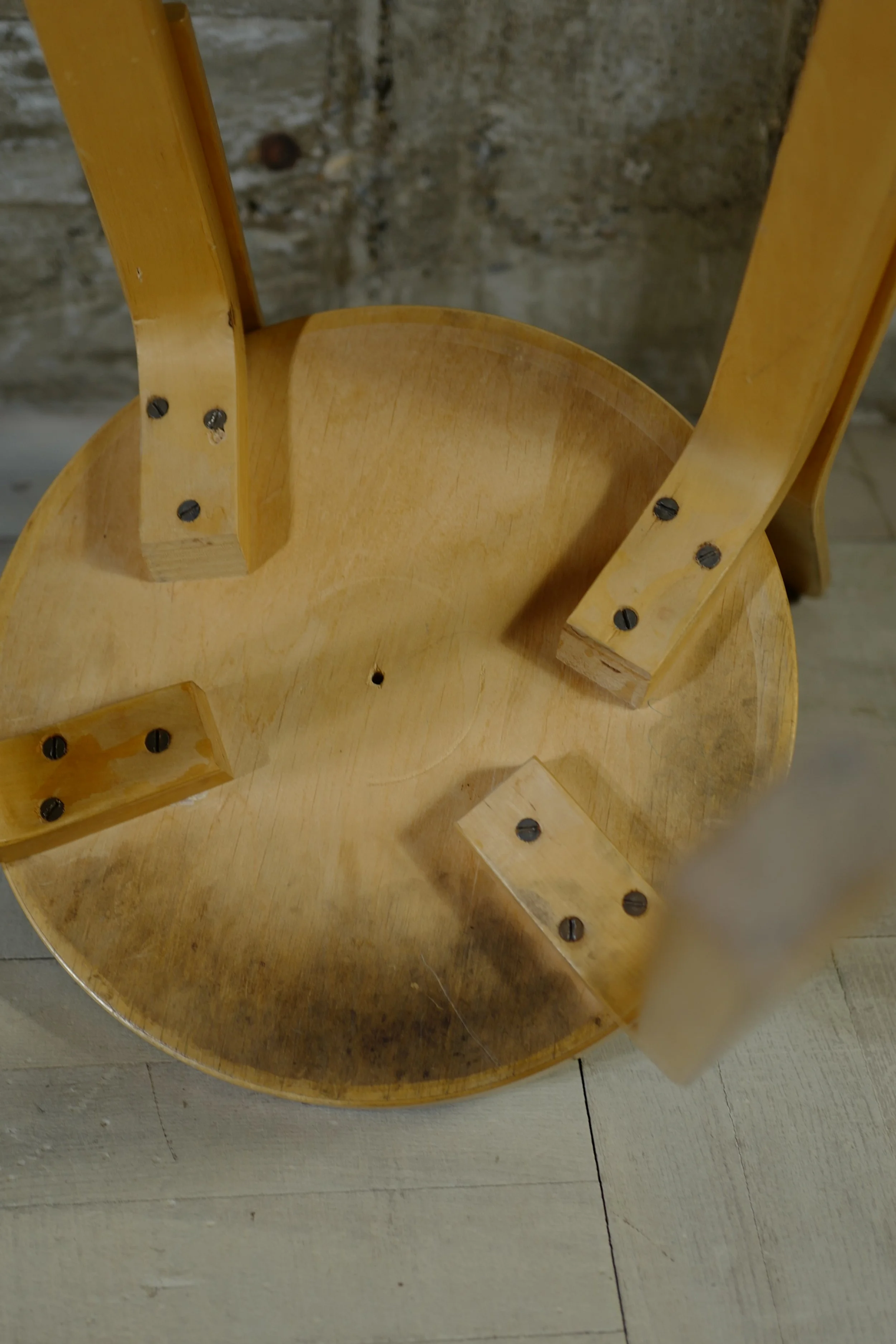 50's chair 65 black linoleum