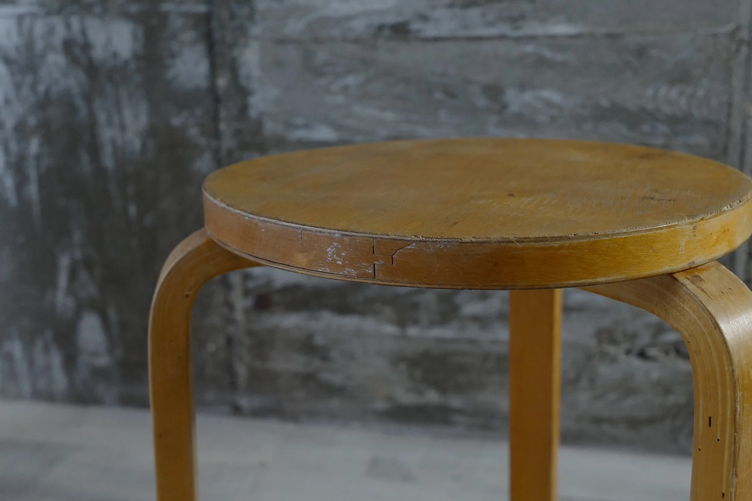 alvar aalto stool60 50's  natural
