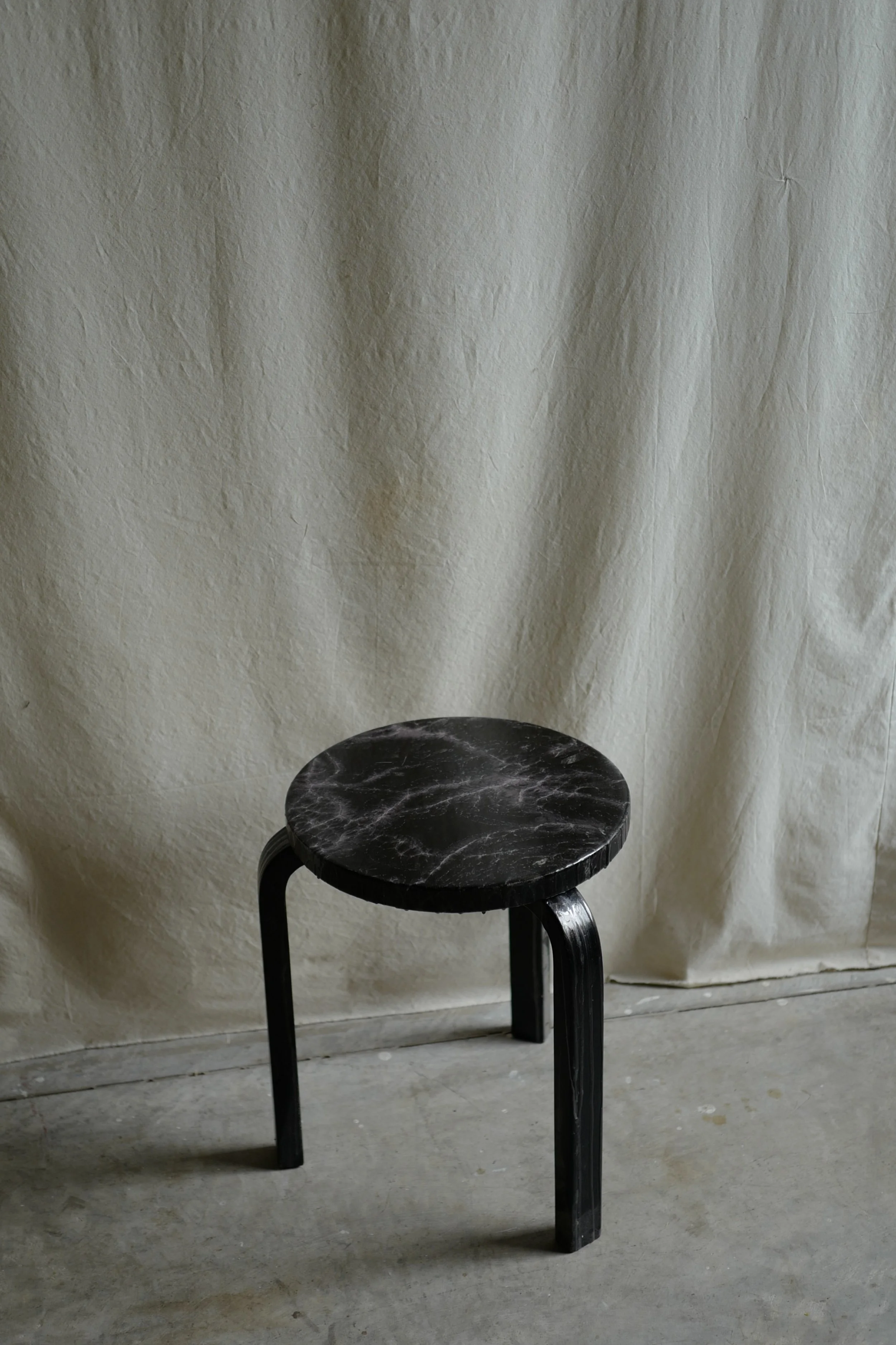 alvar aalto stool60 60's painted metallic