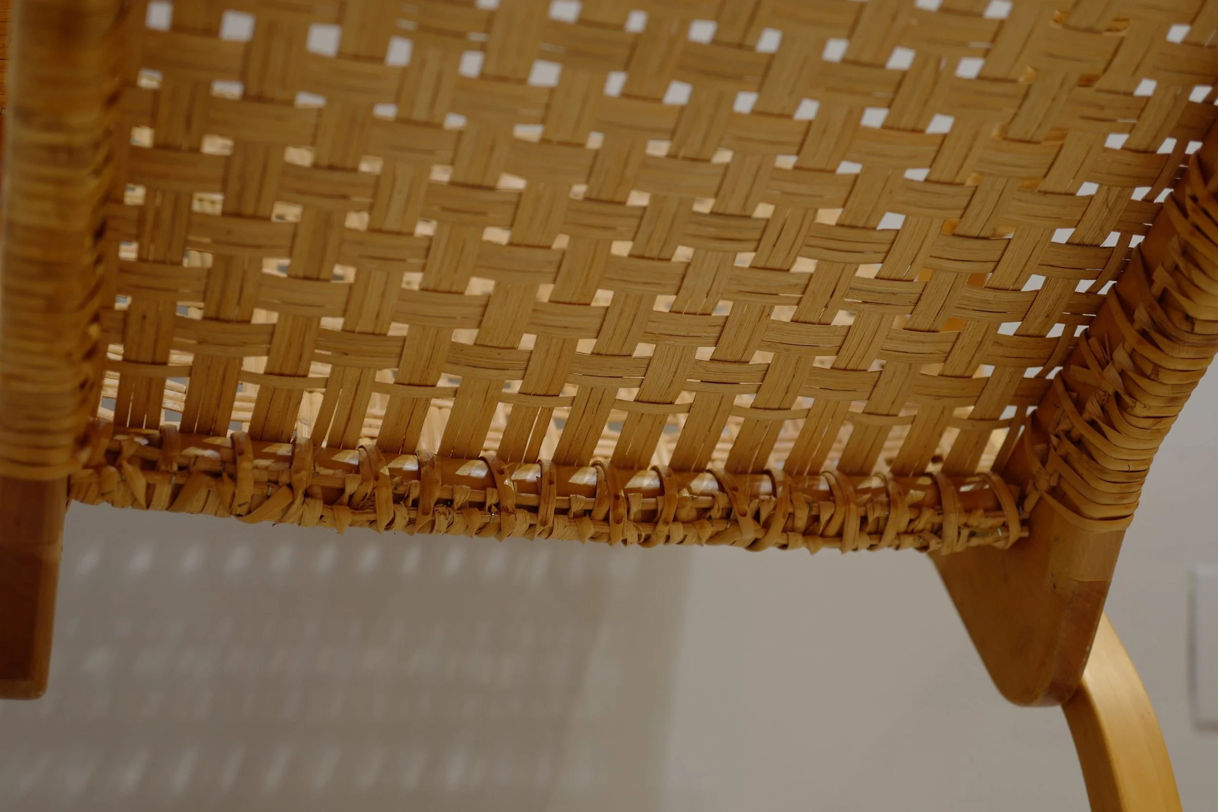 アルヴァ　アアルト　 チェア４５　ラタン　張替え