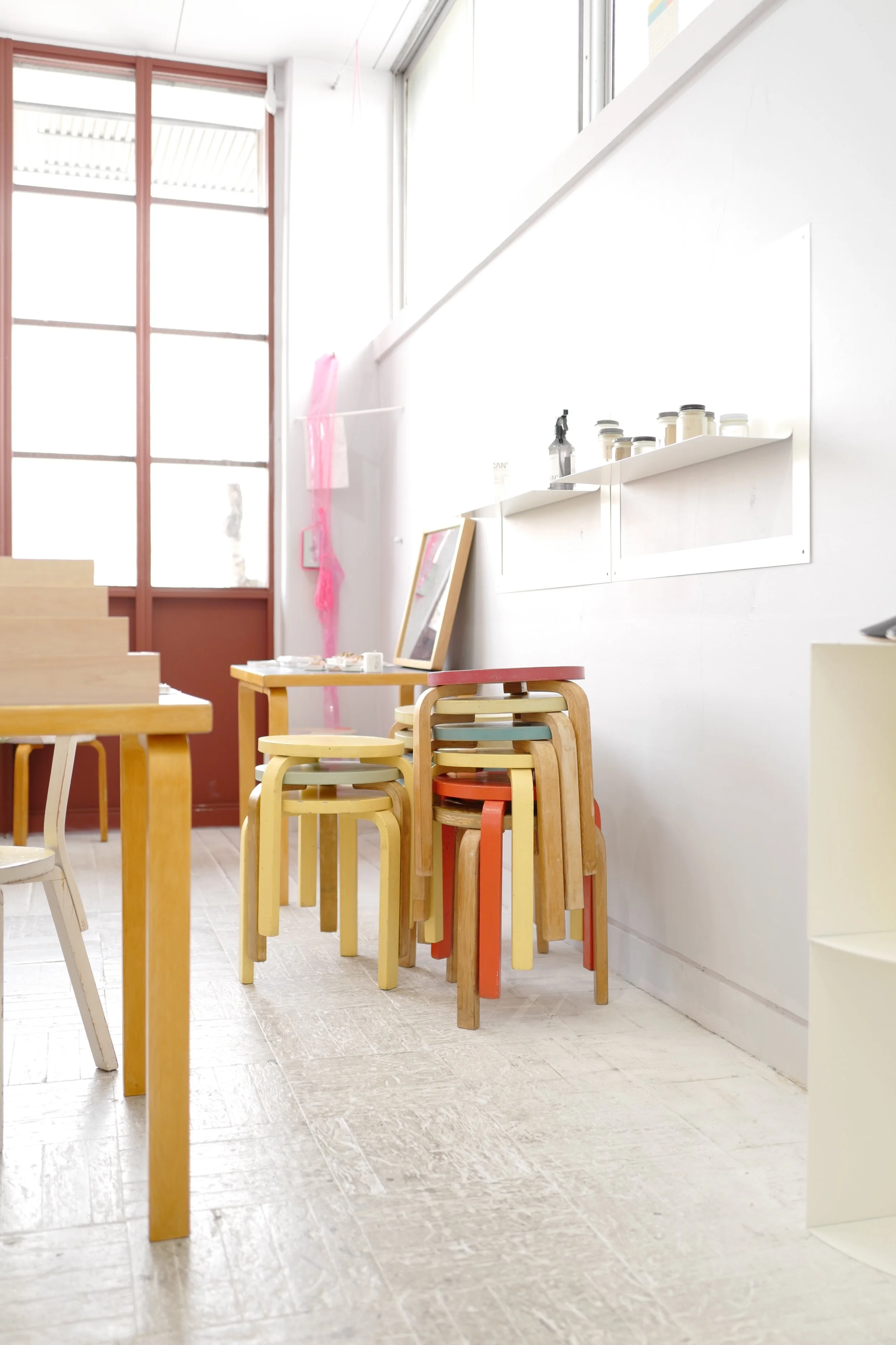 ペイント　スツール　カラフル