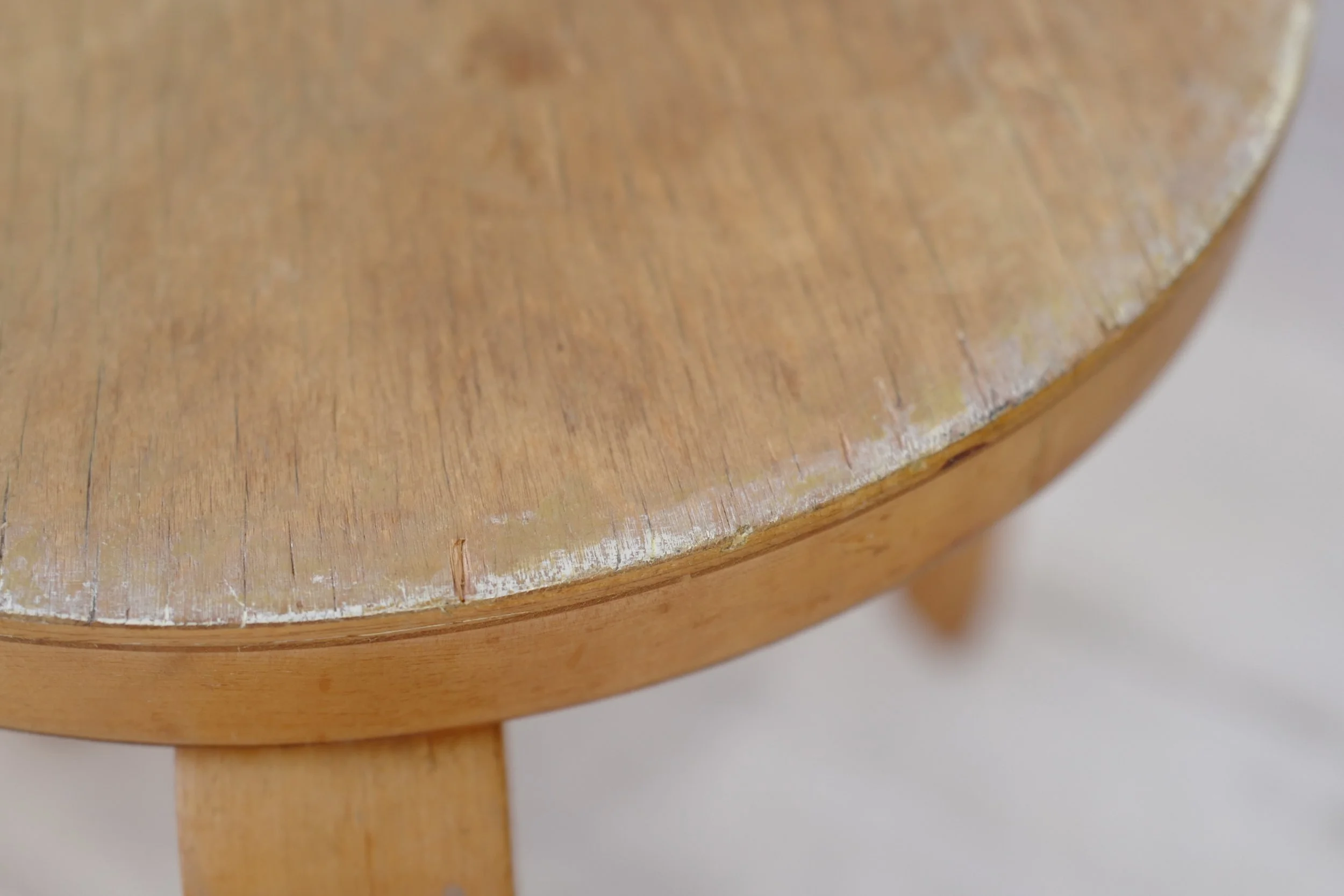 alvar aalto stool60 40's natural & painted marks with stamp — Ph.D.
