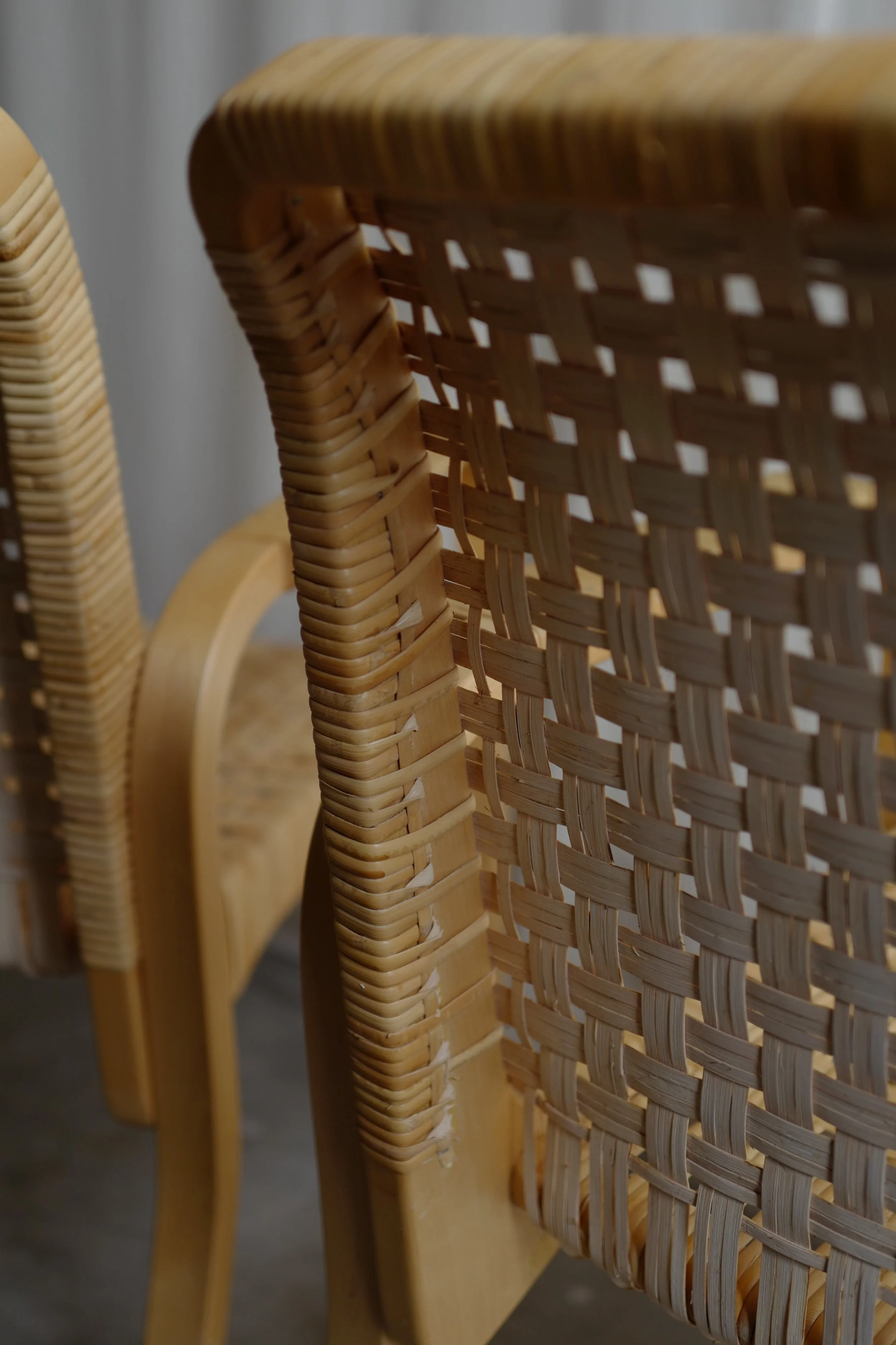 アアルト　ラタン　張り替え