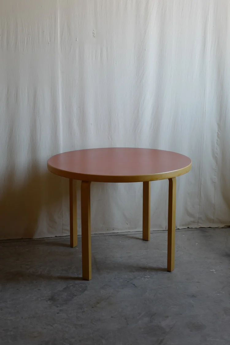 alvar aalto 1960's 95 table yellow linoleum top — Ph.D.
