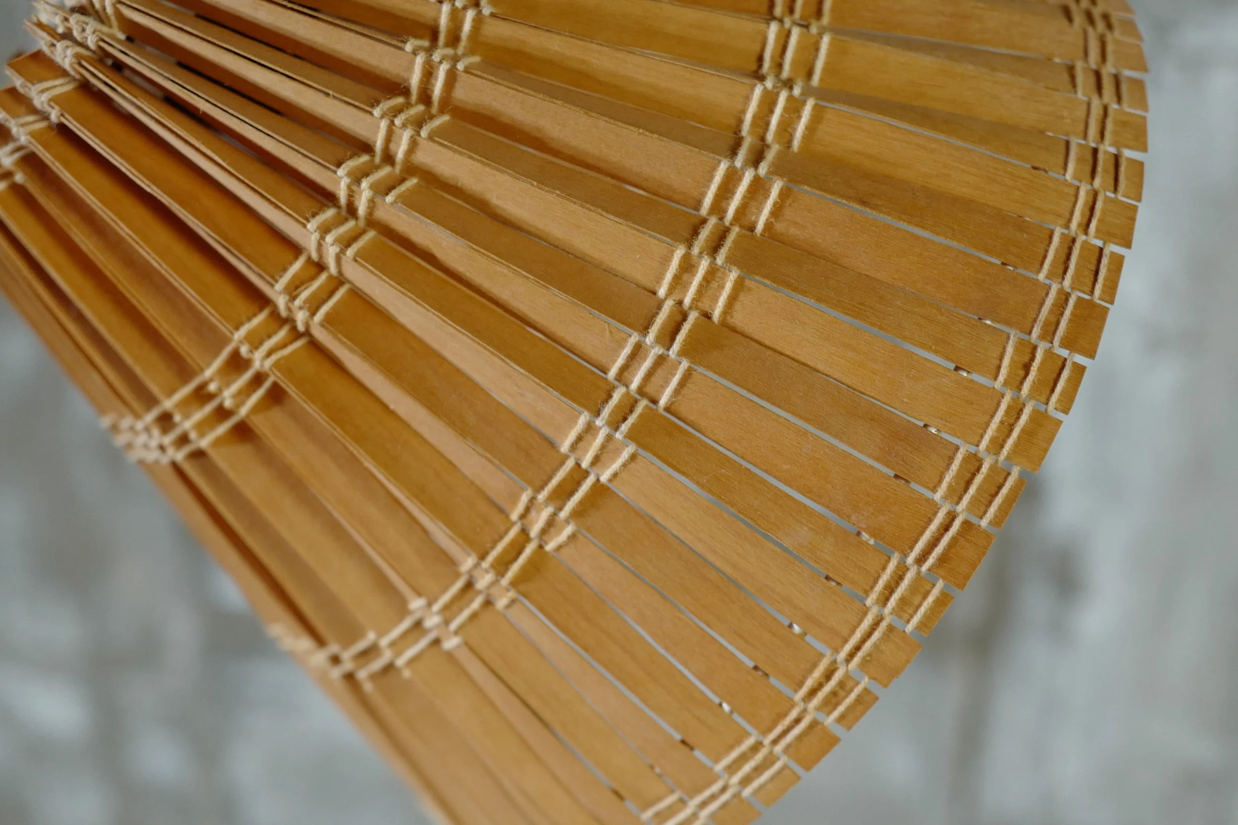 木製シェード　ラタン　ヴィンテージ　ビンテージ　スタンドライト