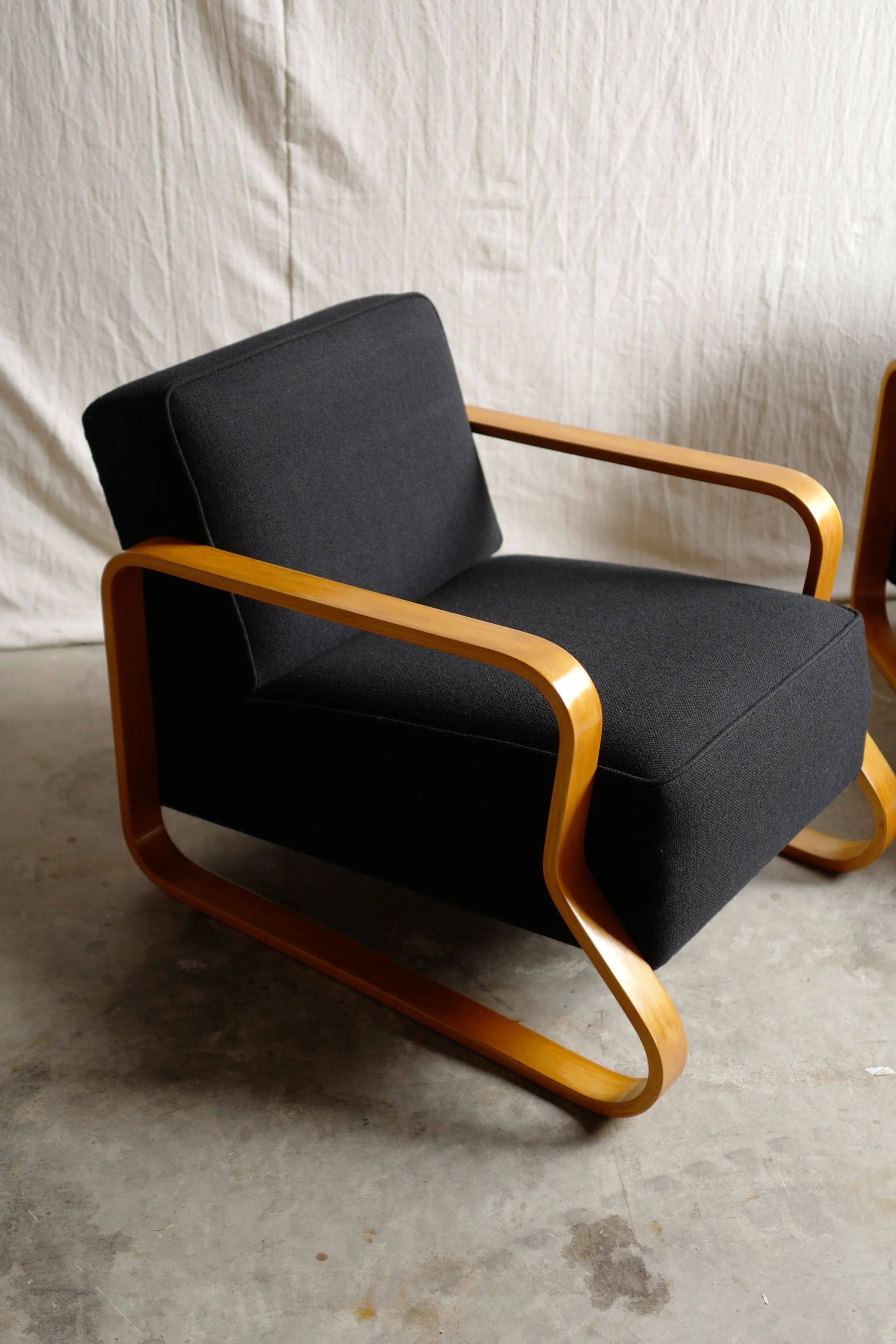 PAIR OF ARMCHAIRS, MODEL NO. 44 (padded paimio)