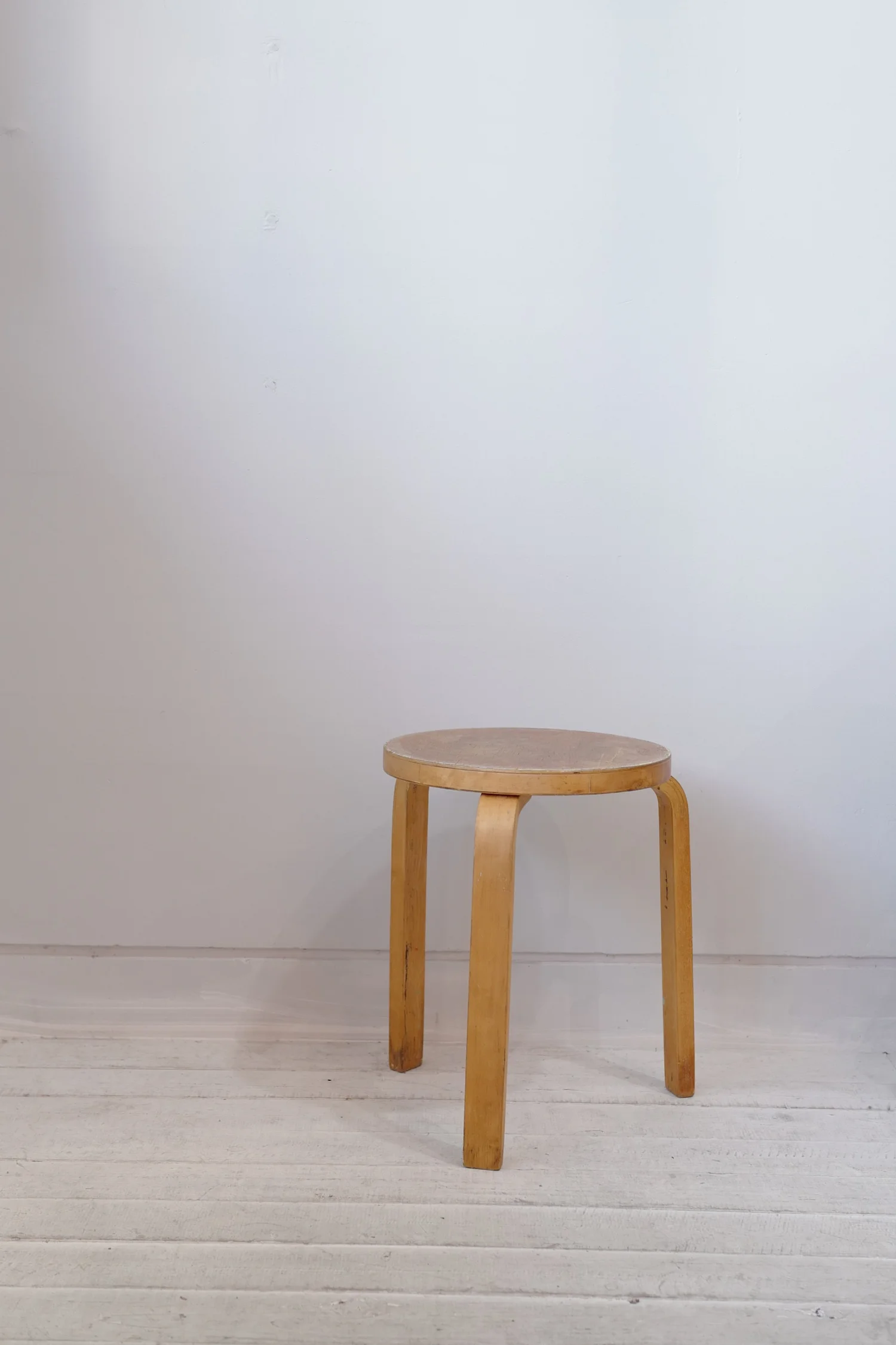 alvar aalto stool60 40's natural & painted marks with stamp — Ph.D.
