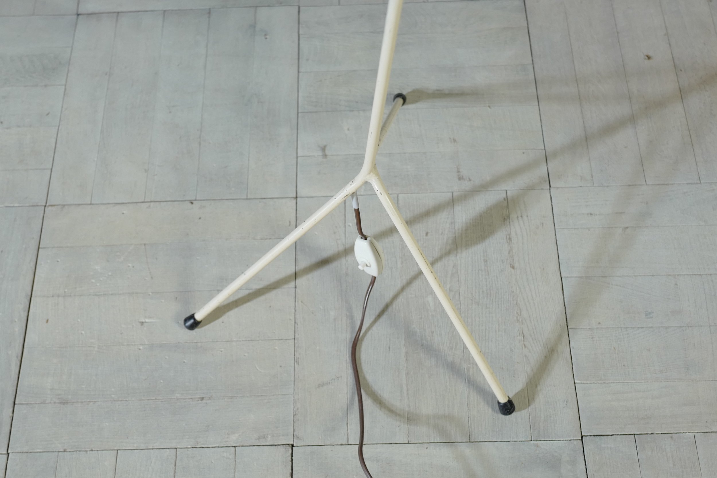 木製シェード　ラタン　ヴィンテージ　ビンテージ　スタンドライト　フロアランプ