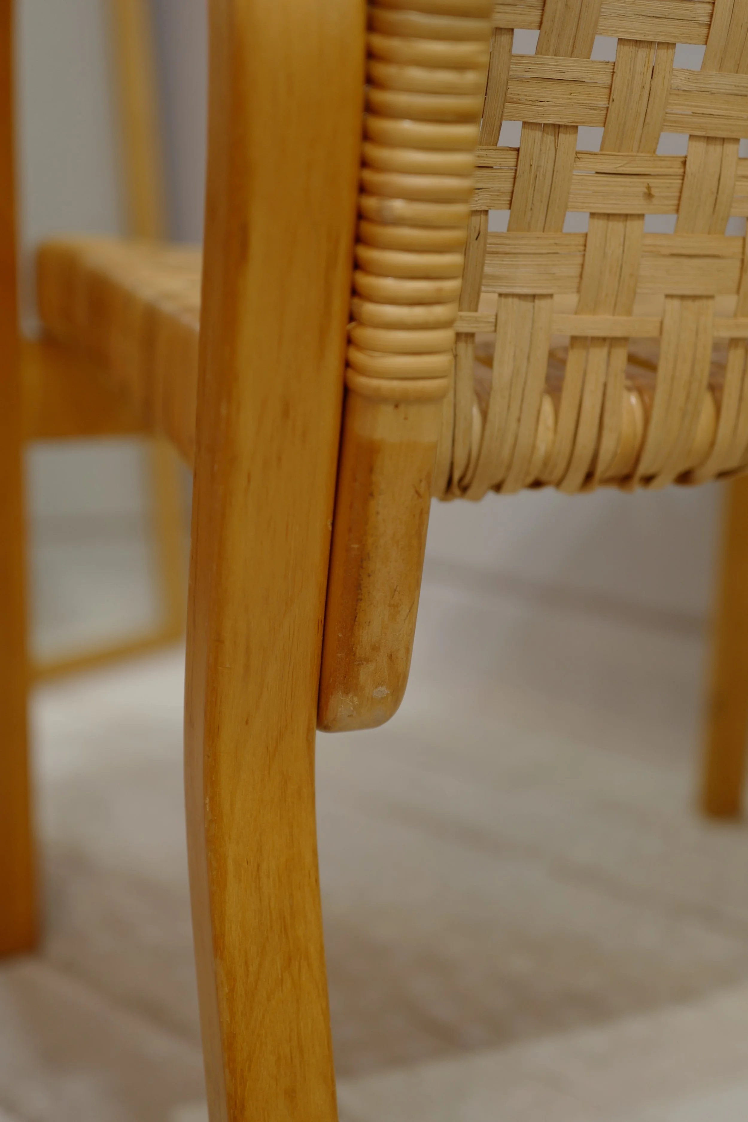 アルヴァ　アアルト　 チェア４５　ラタン