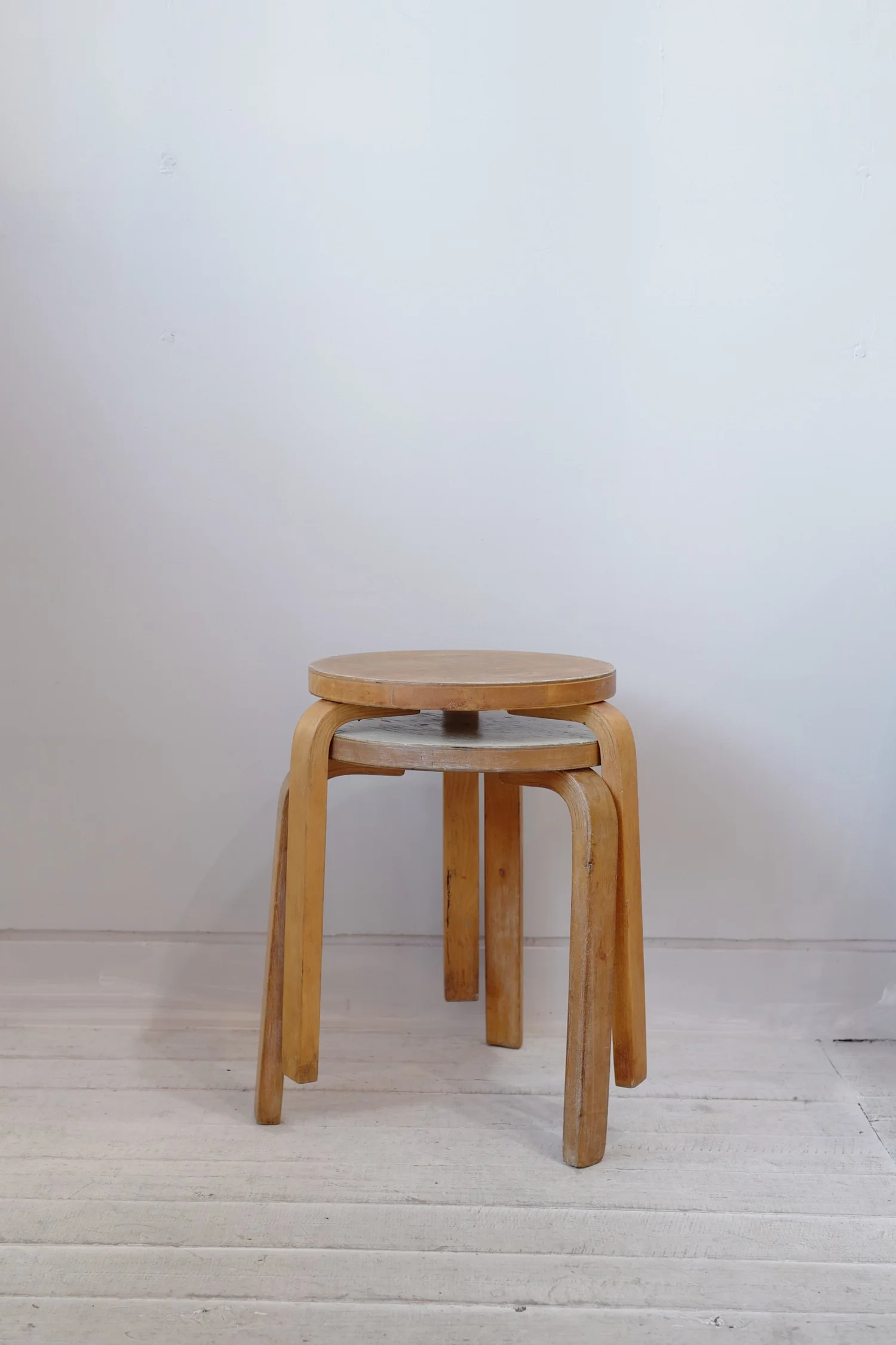 alvar aalto stool60 40's natural & painted marks with stamp — Ph.D.