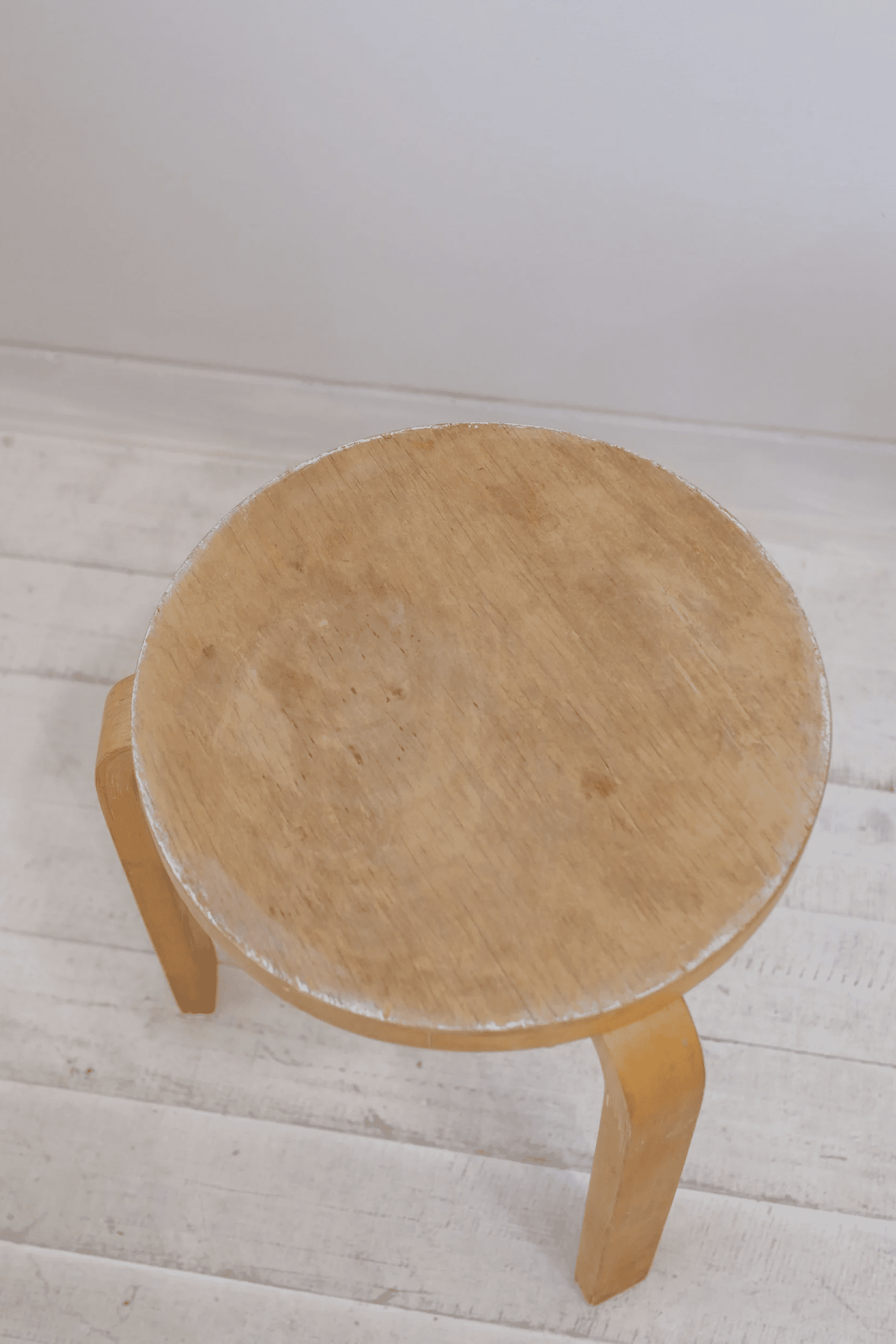 alvar aalto stool60 40's natural & painted marks with stamp — Ph.D.