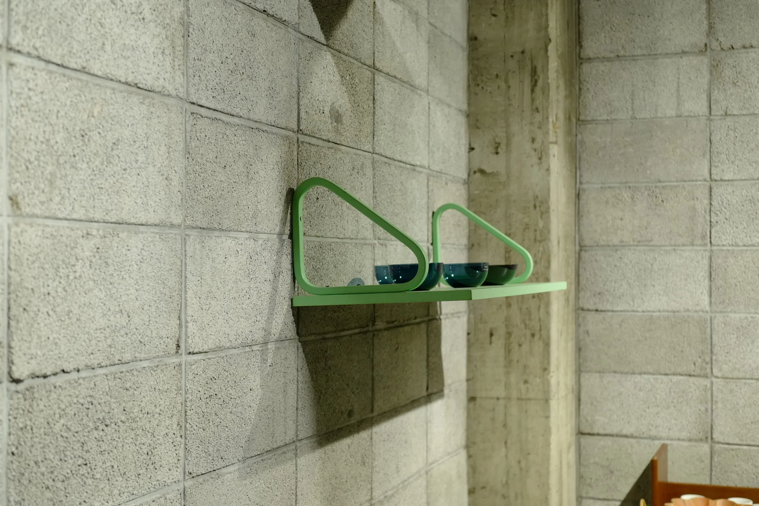 1950-60's alvar aalto 112a shelf painted light green