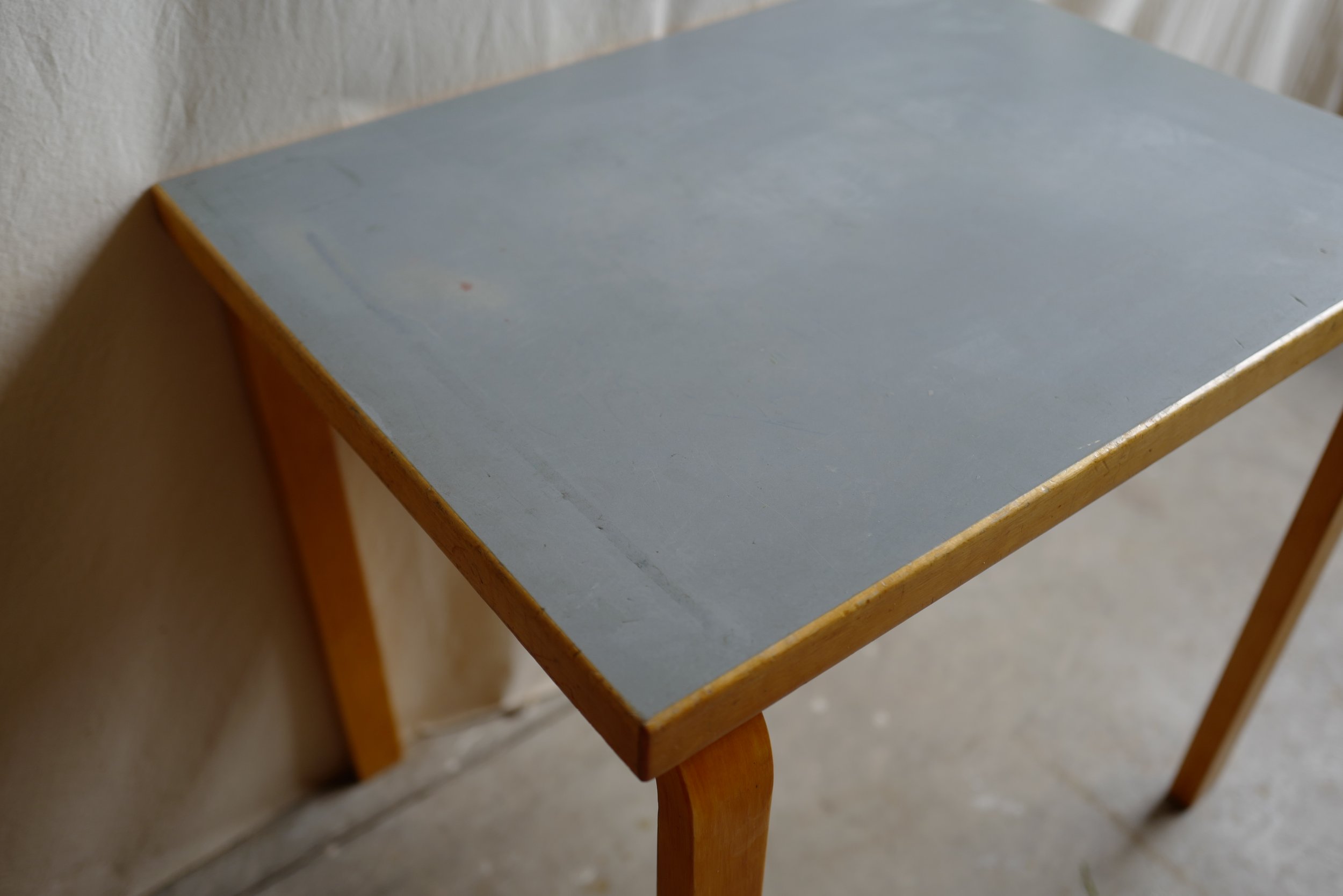alvar aalto table gray linoleum top 60's — Ph.D.