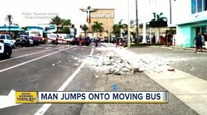 Good Samaritan Jumps on Moving Bus to Help Driver Suffering Medical Emergency