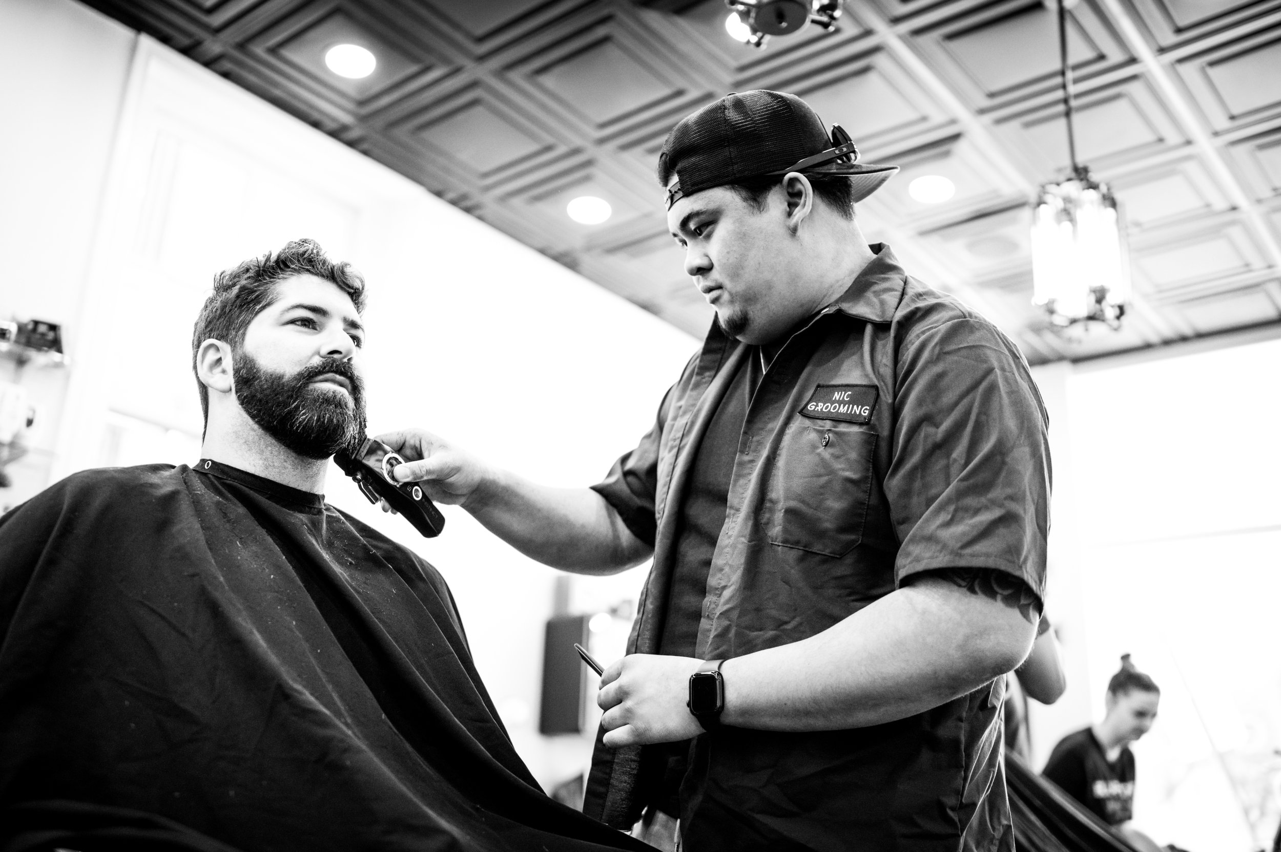 Dylan trims the Groom's beard for his big day!