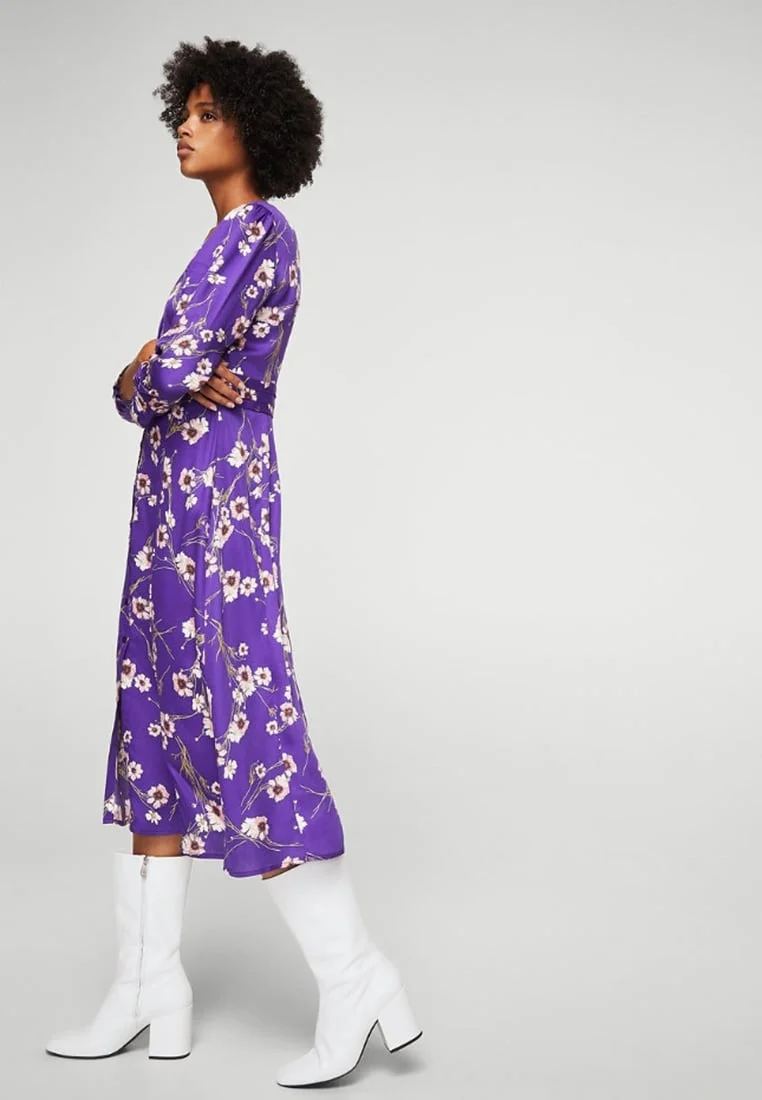 Mango Adela dress purple dress pantone ultra violet rhoyally chic uk style blogger 