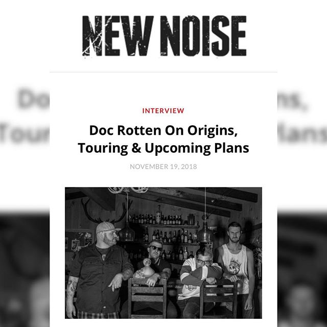 Thanks to @newnoisemags for a great interview. https://newnoisemagazine.com/doc-rotten-origins-touring-upcoming-plans/ #newnoisemagazine #interview #punk #rock #music #docrotten