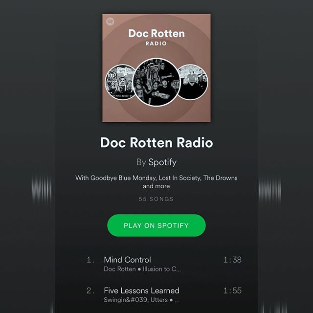 Happy thanksgiving! We&rsquo;re thankful to @spotify for creating #docrotten radio. We&rsquo;re in great company so check out some cool bands while you&rsquo;re cooking that turkey!!!! Go to our bio for the link. #punk #rock #music